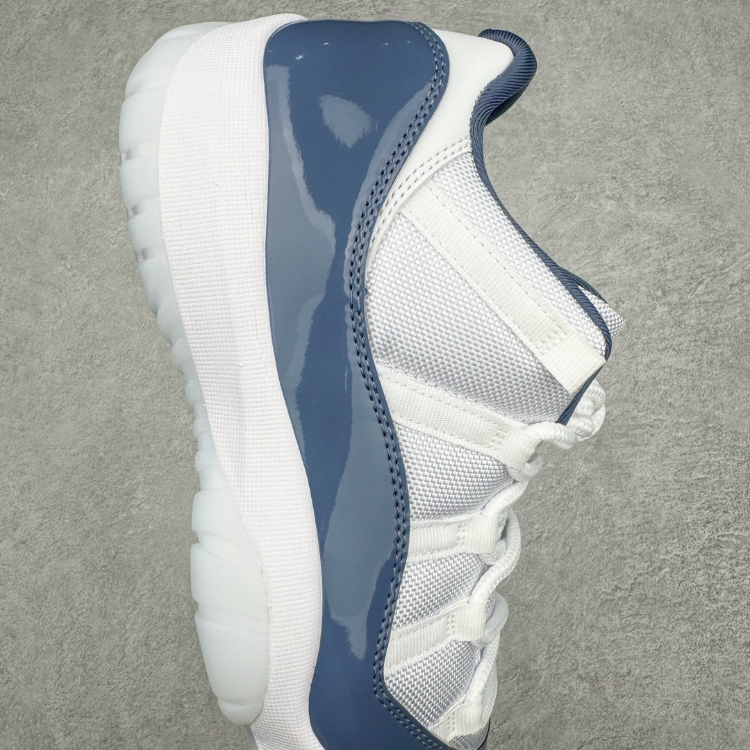 图片[6]-零售💰390 ＃K版纯原 Air Jordan AJ11 Low WMNS \”Diffused Blue\” 低帮 海军蓝 FV5104-104 新货无氧化 原楦原档案数据开模打造 原厂中底拉帮钢印 原厂漆皮 防冻不开裂 头层皮料 原装鞋撑 水晶大底正确色度色泽 原楦原数据刺绣 原厂车缝走线及对位 毫厘不差 飞人logo采用原数据电脑刺绣 原装正品碳纤维真实碳板 增强抗扭 原内标 原盒标 正确官方原盒 原厂防氧化水晶外底 原厂配套厂全掌solo气垫 Size：36 36.5 37.5 38 38.5 39 40 40.5 41 42 42.5 43 44 44.5 45 46 47.5 编码：Bby3936090-运动鞋