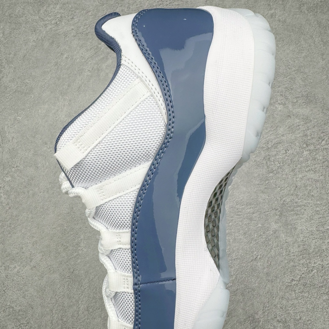 图片[7]-零售💰390 ＃K版纯原 Air Jordan AJ11 Low WMNS \”Diffused Blue\” 低帮 海军蓝 FV5104-104 新货无氧化 原楦原档案数据开模打造 原厂中底拉帮钢印 原厂漆皮 防冻不开裂 头层皮料 原装鞋撑 水晶大底正确色度色泽 原楦原数据刺绣 原厂车缝走线及对位 毫厘不差 飞人logo采用原数据电脑刺绣 原装正品碳纤维真实碳板 增强抗扭 原内标 原盒标 正确官方原盒 原厂防氧化水晶外底 原厂配套厂全掌solo气垫 Size：36 36.5 37.5 38 38.5 39 40 40.5 41 42 42.5 43 44 44.5 45 46 47.5 编码：Bby3936090-运动鞋