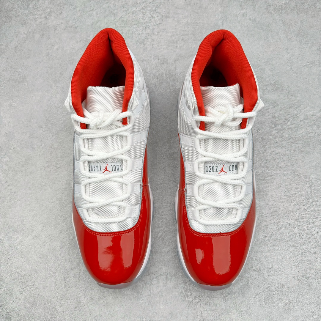 图片[2]-零售💰510 ＃Ljr特供 Air Jordan AJ11 \”Cherry\” 樱桃白红 CT8012-116 全新改良批次 圈内最强AJ11系列 恪守真诚 承诺混一赔十 高端零售裸鞋圈特供批次 SZ原厂全套原楦原纸板冲刀磨具开发 原厂皮料加持 原厂港宝加持定型后跟R度完美 同源原厂电绣 飞翼针数密度立体效果一致 百分百一致原鞋 原厂拉帮工艺 针距密度一致 后跟弧度收口自然不对折 极致一眼正品既视感 进口玻璃冲刀皮料裁剪零毛边 全鞋电脑针车工艺 品控清洁度最高QC检验标准 免检产品 原厂订购鞋盒、鞋标、防尘纸、鞋撑、鞋带 追求极致的原厂味道 SIZE：40.5 41 42 42.5 43 44 44.5 45 46 47.5 48.5 编码：by5936010-运动鞋