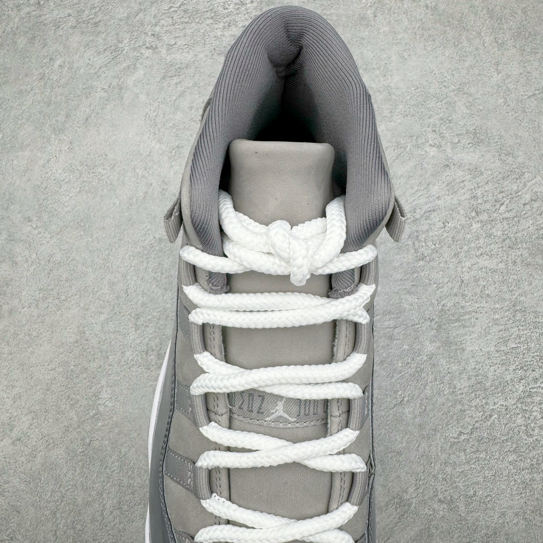 图片[5]-零售💰510 ＃Ljr特供 Air Jordan AJ11 Retro High \”Cool Grey\”酷灰 CT8012-005 全新改良批次 圈内最强AJ11系列 恪守真诚 承诺混一赔十 高端零售裸鞋圈特供批次 SZ原厂全套原楦原纸板冲刀磨具开发 原厂皮料加持 原厂港宝加持定型后跟R度完美 同源原厂电绣 飞翼针数密度立体效果一致 百分百一致原鞋 原厂拉帮工艺 针距密度一致 后跟弧度收口自然不对折 极致一眼正品既视感 进口玻璃冲刀皮料裁剪零毛边 全鞋电脑针车工艺 品控清洁度最高QC检验标准 免检产品 原厂订购鞋盒、鞋标、防尘纸、鞋撑、鞋带 追求极致的原厂味道 SIZE：40.5 41 42 42.5 43 44 44.5 45 46 47.5 48.5 编码：by5936010-运动鞋