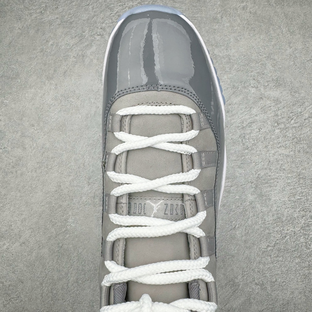 图片[4]-零售💰510 ＃Ljr特供 Air Jordan AJ11 Retro High \”Cool Grey\”酷灰 CT8012-005 全新改良批次 圈内最强AJ11系列 恪守真诚 承诺混一赔十 高端零售裸鞋圈特供批次 SZ原厂全套原楦原纸板冲刀磨具开发 原厂皮料加持 原厂港宝加持定型后跟R度完美 同源原厂电绣 飞翼针数密度立体效果一致 百分百一致原鞋 原厂拉帮工艺 针距密度一致 后跟弧度收口自然不对折 极致一眼正品既视感 进口玻璃冲刀皮料裁剪零毛边 全鞋电脑针车工艺 品控清洁度最高QC检验标准 免检产品 原厂订购鞋盒、鞋标、防尘纸、鞋撑、鞋带 追求极致的原厂味道 SIZE：40.5 41 42 42.5 43 44 44.5 45 46 47.5 48.5 编码：by5936010-运动鞋