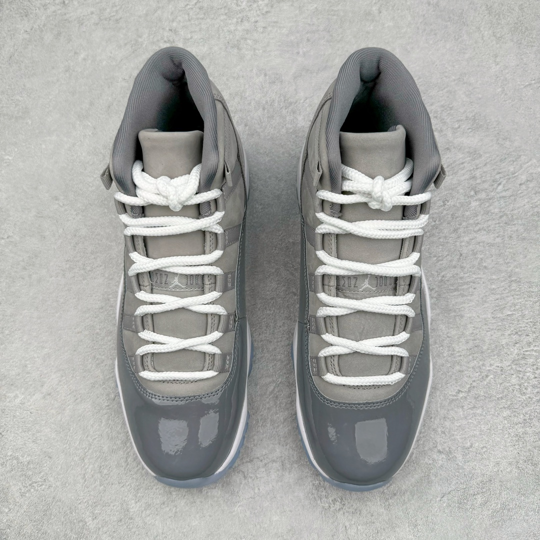 图片[2]-零售💰510 ＃Ljr特供 Air Jordan AJ11 Retro High \”Cool Grey\”酷灰 CT8012-005 全新改良批次 圈内最强AJ11系列 恪守真诚 承诺混一赔十 高端零售裸鞋圈特供批次 SZ原厂全套原楦原纸板冲刀磨具开发 原厂皮料加持 原厂港宝加持定型后跟R度完美 同源原厂电绣 飞翼针数密度立体效果一致 百分百一致原鞋 原厂拉帮工艺 针距密度一致 后跟弧度收口自然不对折 极致一眼正品既视感 进口玻璃冲刀皮料裁剪零毛边 全鞋电脑针车工艺 品控清洁度最高QC检验标准 免检产品 原厂订购鞋盒、鞋标、防尘纸、鞋撑、鞋带 追求极致的原厂味道 SIZE：40.5 41 42 42.5 43 44 44.5 45 46 47.5 48.5 编码：by5936010-运动鞋