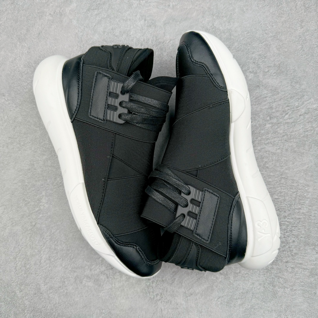 图片[3]-零售💰310 山本耀司 Y-3 QASA Adidas  High Yohji Yamamoto 黑武士原厂开模 鞋型修长饱满 采用公司货同步四针六线 进口头层磨砂漆皮 高级车工 一个sneakerhead必须有一双属于自己的Y3 各路明星上脚纵横 脚感简直可以起飞 货号：HR3735 尺码：38-45 编码：Fby3936010-运动鞋