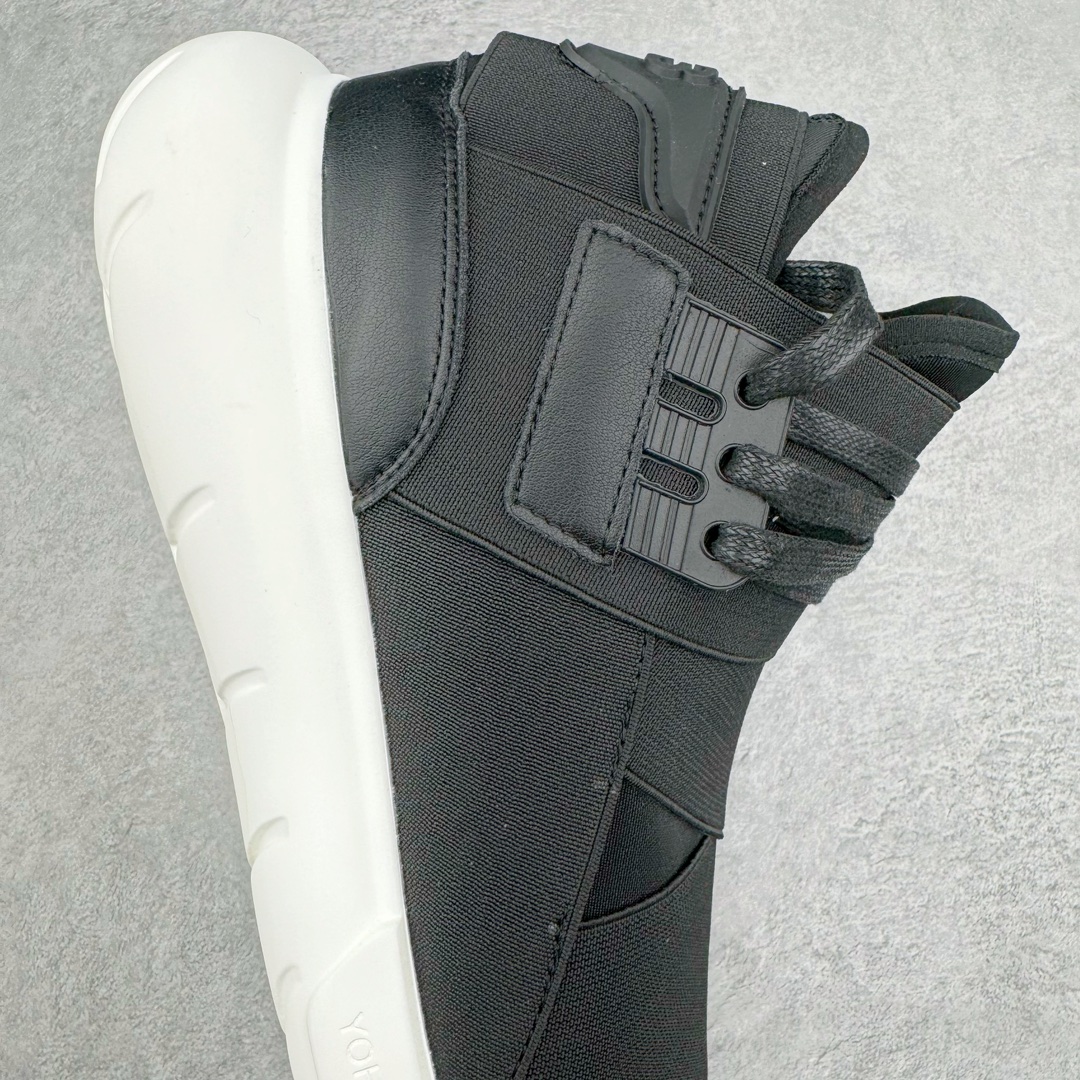 图片[6]-零售💰310 山本耀司 Y-3 QASA Adidas  High Yohji Yamamoto 黑武士原厂开模 鞋型修长饱满 采用公司货同步四针六线 进口头层磨砂漆皮 高级车工 一个sneakerhead必须有一双属于自己的Y3 各路明星上脚纵横 脚感简直可以起飞 货号：HR3735 尺码：38-45 编码：Fby3936010-运动鞋