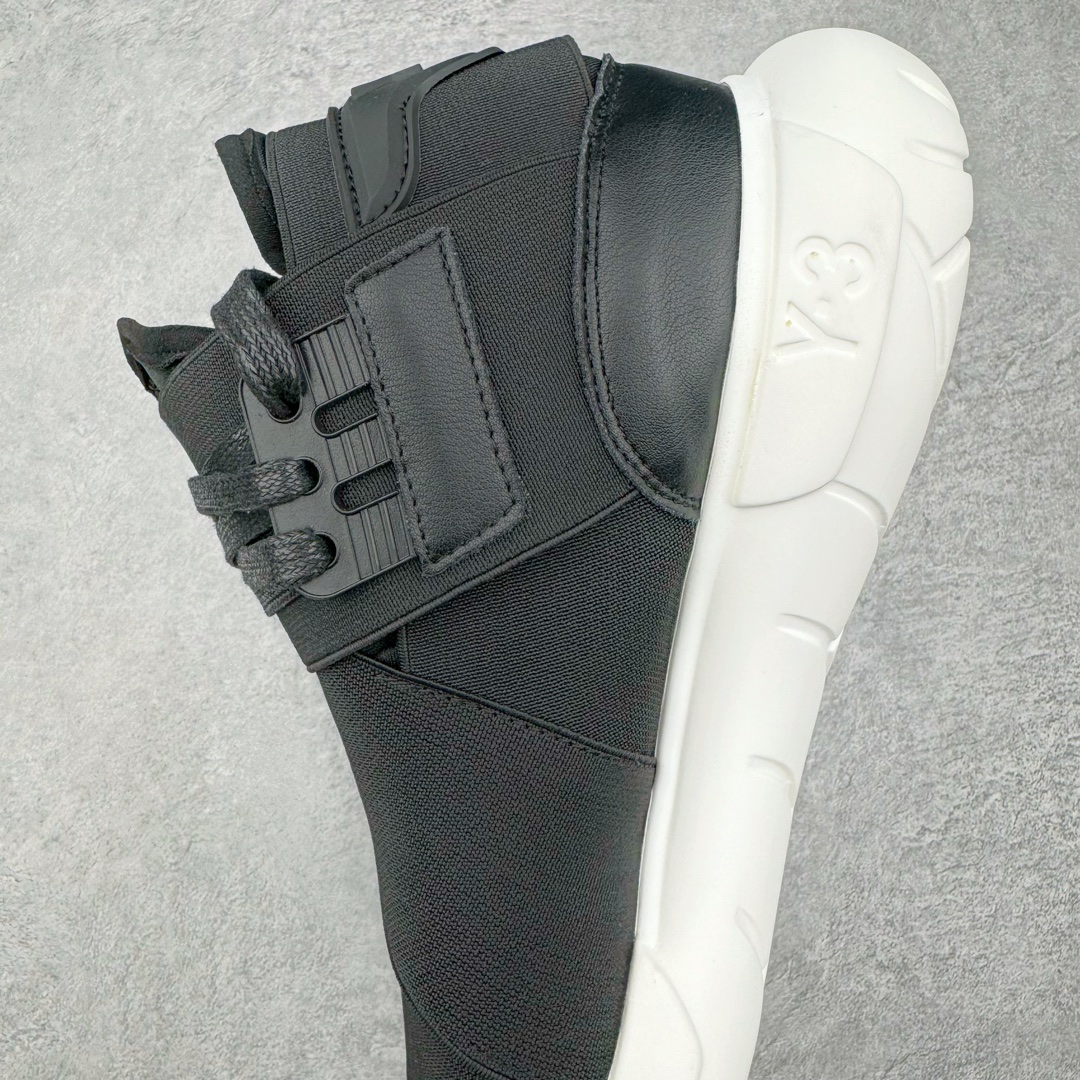 图片[7]-零售💰310 山本耀司 Y-3 QASA Adidas  High Yohji Yamamoto 黑武士原厂开模 鞋型修长饱满 采用公司货同步四针六线 进口头层磨砂漆皮 高级车工 一个sneakerhead必须有一双属于自己的Y3 各路明星上脚纵横 脚感简直可以起飞 货号：HR3735 尺码：38-45 编码：Fby3936010-运动鞋