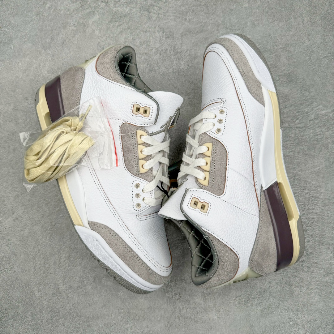 图片[3]-零售💰480 ＃Lw纯原 A Ma Maniére x Air Jordan AJ3 Retro AMM联名白紫灰 DH3434-110 圈内最强三代系列 匠心打造 开发时长超过半年 目前可过各类鉴定或无法鉴定 裸鞋随便操作 全套原纸板楦头开发 原厂大底磨具加持立体防滑纹理 原装可视Air Sole气垫 原汁原味最完美的三代版型 唯一正确鞋头趴度弧度高度鞋身腰线 原厂TPU彩虹扎染后跟饰片 正确内里反口里网布 皮料菱角分明不变形无多余毛边 广东原厂zp同批次手工大底描漆拉丝 市场唯一原厂鞋扣模具 原厂织唛标 原厂飞人电绣工艺 尾指中部跳三针 独家绑鞋带手法 印刷中底布 四线拉帮 米色美纹纸贴合固定 进口港宝加持 后跟自然饱满 全鞋荧光划线卡点 追求极致完美 每一双都是工艺品 多重QC质检 超越公司货的品控标准 实实在在的免检产品 SIZE：36 36.5 37.5 38 38.5 39 40 40.5 41 42 42.5 43 44 44.5 45 45.5 46 47.5 48.5 编码：by4936080-运动鞋