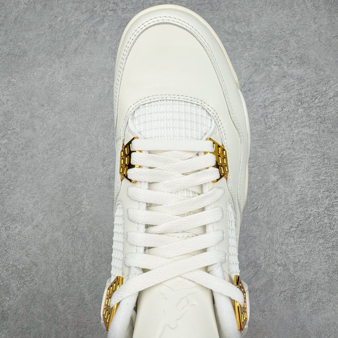图片[4]-＃DT/R1纯原 Air Jordan AJ4 Retro 盐白金属扣 AQ9129-170 原鞋开发原楦原纸板同源开发 完美呈现乔4的版型 内侧正确双色网格 还原细节 原厂皮料 正确气垫颜色 正确网格工艺 正确拉帮工艺 全鞋原装材料制作 原档案原模具打造 支持全方位与正品对比 尺码：40 40.5 41 42 42.5 43 44 44.5 45 46 47.5 48.5-选品中心