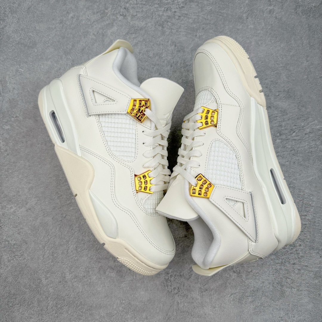 图片[3]-＃DT/R1纯原 Air Jordan AJ4 Retro 盐白金属扣 AQ9129-170 原鞋开发原楦原纸板同源开发 完美呈现乔4的版型 内侧正确双色网格 还原细节 原厂皮料 正确气垫颜色 正确网格工艺 正确拉帮工艺 全鞋原装材料制作 原档案原模具打造 支持全方位与正品对比 尺码：40 40.5 41 42 42.5 43 44 44.5 45 46 47.5 48.5-选品中心