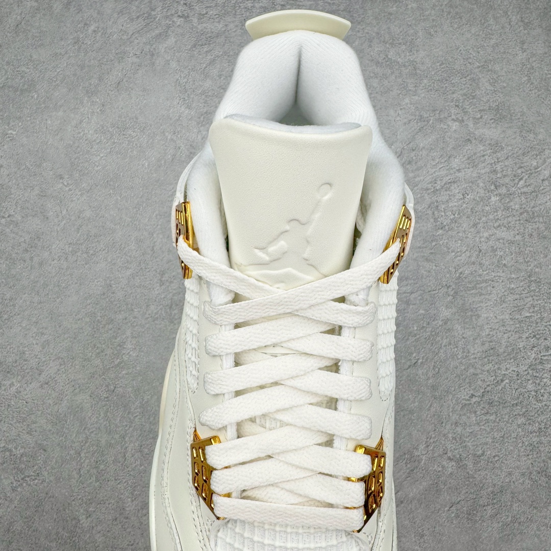 图片[5]-＃DT/R1纯原 Air Jordan AJ4 Retro 盐白金属扣 AQ9129-170 原鞋开发原楦原纸板同源开发 完美呈现乔4的版型 内侧正确双色网格 还原细节 原厂皮料 正确气垫颜色 正确网格工艺 正确拉帮工艺 全鞋原装材料制作 原档案原模具打造 支持全方位与正品对比 尺码：40 40.5 41 42 42.5 43 44 44.5 45 46 47.5 48.5-选品中心