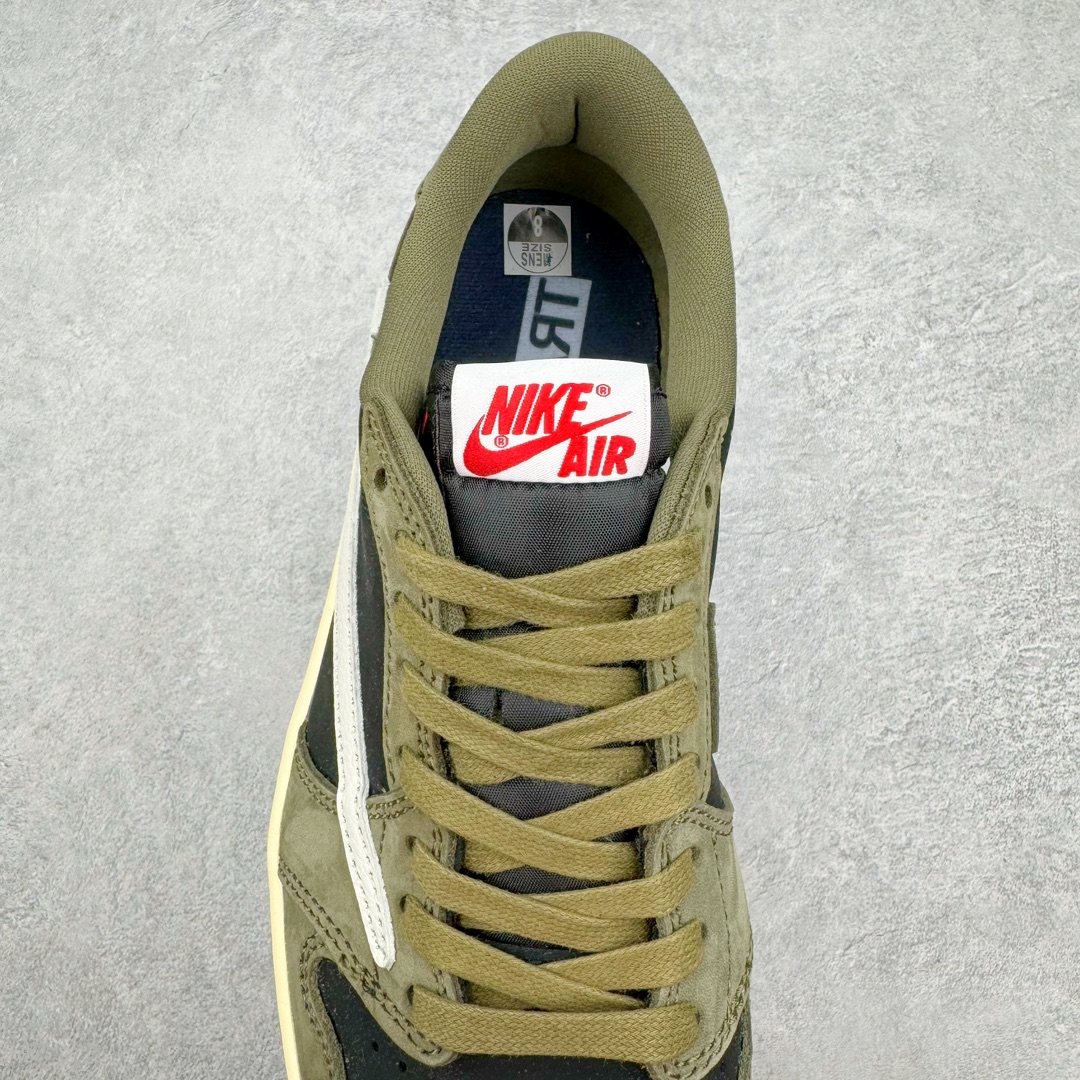 图片[5]-零售💰290 ＃PB Travis Scott x Air Jordan AJ1 Low OG SP TS联名军绿倒钩7.0低帮 DM7866-002 全系列配色 外贸特供批次 新配色不断更新开发 市场中端王者 全套原纸板楦头开发 确保原汁原味 完美呈现一代版型 一比一鞋头弧度高度鞋身弧度 此版本只针对中端市场 细节品控鞋型随意秒杀市面同价位 鞋型完美 不臃肿别扭 头层皮料加持 用料绝不含糊 进口玻璃冲刀皮料裁剪零毛边 电脑针车工艺 超高鞋面清洁度 最高QC检验标准 控制溢胶瑕疵 原盒原配 飞翼3D高频深度立体 工艺方面大到整体鞋型 漏斗收腰 底线拉帮 LOGO立体程度 小到针眼排布 载片对称 冲孔效果 鞋标规范 鞋垫背胶等等 无一不是口碑收割 每双都是一个回头客 SIZE：36 36.5 37.5 38 38.5 39 40 40.5 41 42 42.5 43 44 44.5 45 46 47.5 编码：by2936090-运动鞋