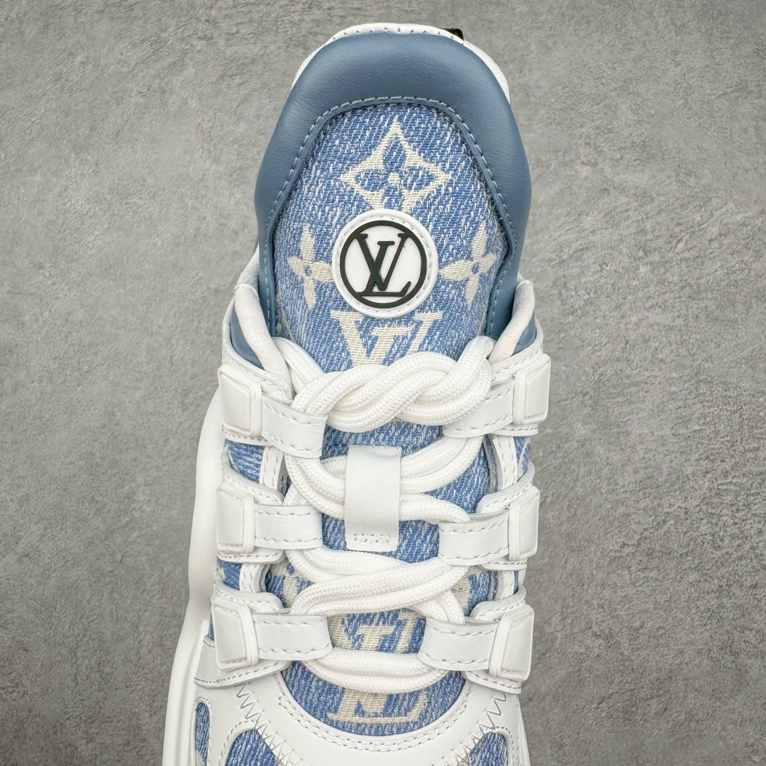 图片[5]-零售💰490 ＃K版纯原 Louis Vuitton Archlight Sneakers lv真皮拼色减震运动弓型舞蹈复古走秀老爹运动鞋 升级2023原装配件5D效果礼盒及全套原装配件包装物#支持感应NFC官网跳转#雪梨形超软沙绒纸团+细节制造精品#采用头层小牛皮革饰片#独立开发TPU回弹中底#组合TPR耐磨外底#超软皮内里脚垫❗ 尺码：35-39 编码：yby4936090-运动鞋