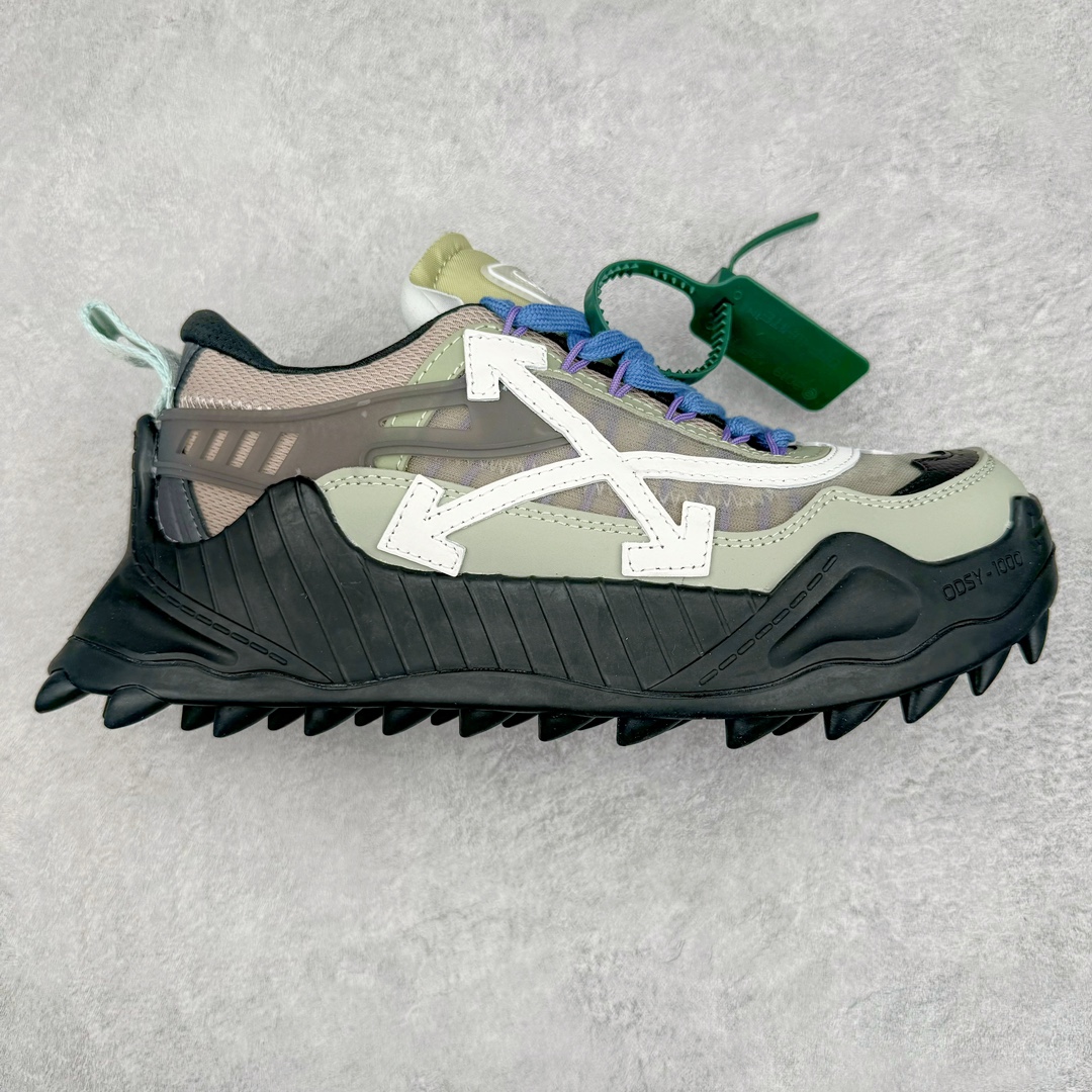 图片[5]-＃KX OFF-WHITE ODSY OW皮革缓震休闲运动鞋 春夏走秀款球鞋 所有配件均通过定做出产正品裁片 原版比例大箭头定制网眼布双拼牛皮进口机器针车 数控针距精准做工不输大牌里层为高密度透气网眼布/垫脚羊皮私模重工抓地橡胶底 后跟坡度最贴切原版鞋型脱模 厚底约4CM 原盒包装配 TPU大底 尺码：36 37 38 39 40 41 42 43 44 45 46 47-选品中心