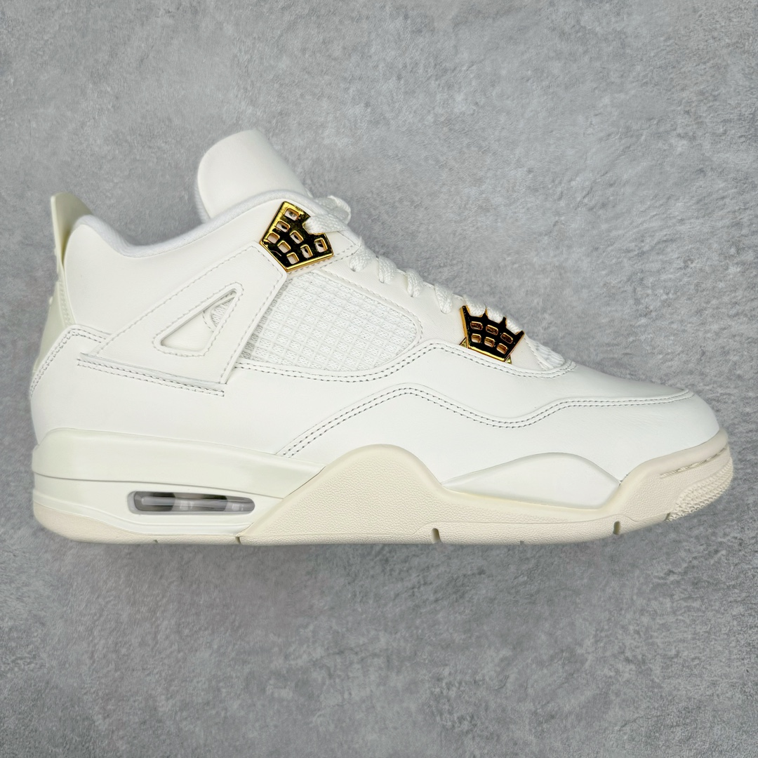 零售💰470 ＃lw纯原 Air Jordan AJ4 Retro 盐白金属扣 AQ9129-170 第一梯队最新批次 细节多次校对改良 接近完美 细节达到可过鉴定标准 耗时半年巨作 全套原纸板楦头开发 原厂特供皮料加持 确保原汁原味 完美呈现四代版型 一比一鞋头弧度高度鞋身弧度 数据细节工艺流程均保持原鞋一致 原厂TPU网格鞋带扣 正确内里网布 菱角分明不变形无多余毛边 柔软性质感一致于原鞋 原厂织唛标 原厂飞人电绣工艺 尾指中部跳三针 独家绑鞋带手法 印刷中底布 四线拉帮 米色美纹纸贴合固定 进口港宝加持 后跟自然饱满 全鞋荧光划线卡点 追求极致完美 每一双都是工艺品 多重QC质检 超越公司货的品控标准 实实在在的免检产品 尺码：40 40.5 41 42 42.5 43 44 44.5 45 46 47.5 48.5 编码：by4936070-运动鞋