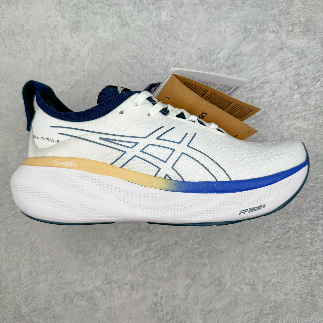 图片[4]-零售💰230 ASICS GEL-Cumulus 25 亚瑟士缓震透气跑鞋 全新升级的25代相较前代拥有了更强的缓震性能和舒适度 中底内置的GEL缓震胶升级为亚瑟士新技术PureGEL缓震胶 后者具备更强的缓震性能和更软、更轻的脚感 中底材料由FF Blast升级为FF Blast Plus泡棉 并采用全掌型配置 后者重量更轻 缓震更强 可为跑者提供更具能量感的缓震性和更轻盈的脚感 轻量的工程网眼鞋面设计 具备良好的舒适性、贴合性和透气性 鞋底是AHAR耐磨橡胶大底 后跟还配有耐磨性更强的AHAR橡胶材质 轻量耐磨 抓地力强 尺码：36 37 37.5 38 39 40.5 41.5 42 42.5 43.5 44 44.5 45 编码：Bby2936030-运动鞋