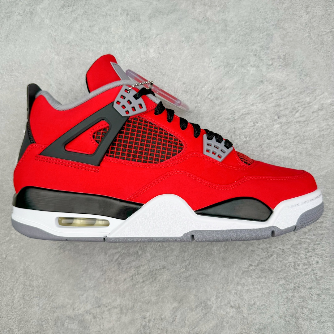 零售💰530 ＃GX Air Jordan AJ4 Retro 愤怒公牛红色 308497-603 圈内最强四代 独家外贸特供尺码含 45.5 49.5 50.5 耗时半年巨作 全套原纸板楦头开发 原厂特供皮料加持 确保原汁原味 完美呈现四代版型 一比一鞋头弧度高度鞋身弧度 数据细节工艺流程均保持原鞋一致 原厂TPU网格鞋带扣 正确内里网布 菱角分明不变形无多余毛边 柔软性质感一致于原鞋 市场唯一原厂鞋扣模具 背面可见隐藏注塑口 原厂织唛标 原厂飞人电绣工艺 尾指中部跳三针 独家绑鞋带手法 印刷中底布 四线拉帮 米色美纹纸贴合固定 进口港宝加持 后跟自然饱满 全鞋荧光划线卡点 追求极致完美 每一双都是工艺品 多重QC质检 超越公司货的品控标准 实实在在的免检产品 尺码：40 40.5 41 42 42.5 43 44 44.5 45 45.5 46 47.5 48.5 49.5 50.5 编码：by5936030-运动鞋