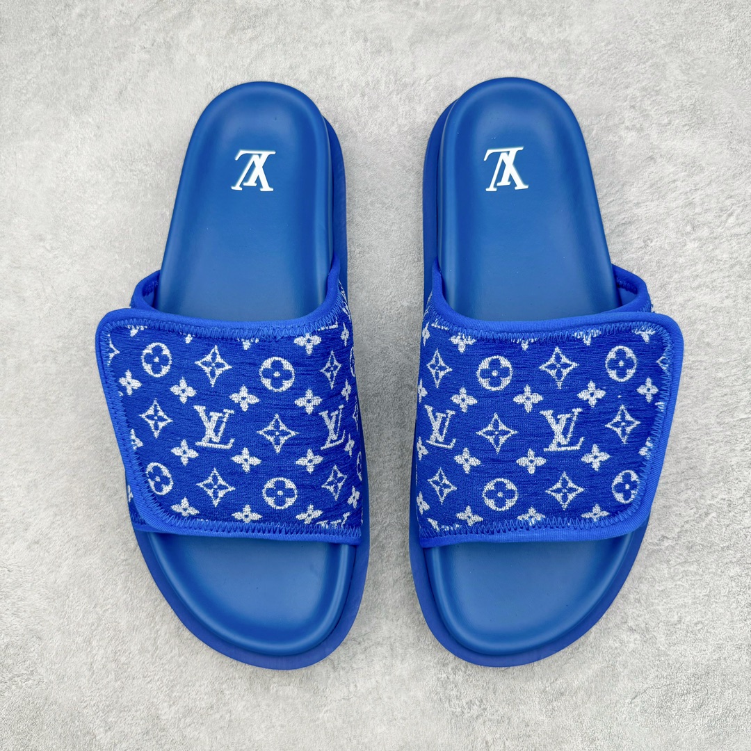 图片[3]-零售💰280 LV路易威登Louis Vuitton Miami Mule Sandals 迈阿密系列运动风魔术贴可调节舒适防滑休闲凉拖鞋 本款 Miami 凉拖取材 Maxi Damier 粒面牛皮革，临摹路易威登经典 Damier 帆布的质感。宽幅鞋带可通过魔术贴调节，散发闲适格调。搭配加衬韧性鞋垫和微型外底，确保轻盈灵活的舒适穿着体验。nMaxi Damier 粒面牛皮革 魔术贴 韧性鞋垫 微型外底 尺码：39-46 编码：Wby2936080-运动鞋