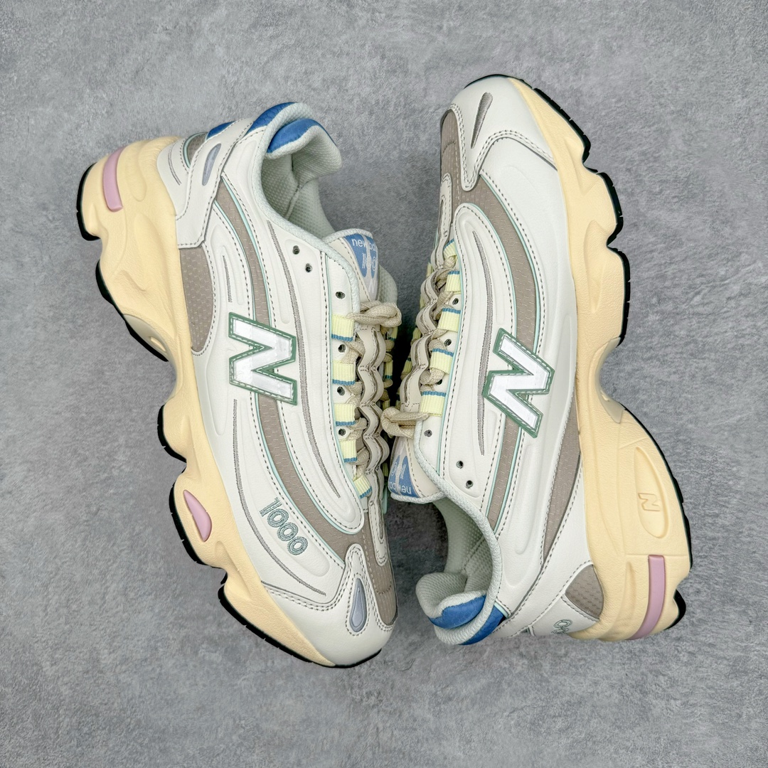 图片[3]-零售💰300 ＃M纯原 New Balance M1000 NB新百伦系列低帮复古老爹风休闲运动慢跑鞋 全套原楦原纸板原厂数据开发 进口三明治网面 原装进口皮料正确绒感卡色 正确中底拉帮中底网布细节 原厂标裁 带紫光防伪 定制后跟透明水晶模块 冲裁组合 大底贴合程度胶水上色把控完美 多道序QC把关品质完善 匠心打造 NB1000系列作为NB最高端的鞋型 诞生于1999年 一度成为当年的热门鞋型 神似Air Max95 现在看来也是一双符合潮流趋势的复古老爹鞋型 此番Teddy Santis亲自操刀 将丰富的配色和升级材质于复古的1000鞋型结合 鞋身采用米色、绿色和粉色的搭配 \”N\”字Logo也以全新的设计呈现 以1000标志性的网布和皮革材质打造 带来全新的视觉体验 尺码：36 37 37.5 38 38.5 39.5 40 40.5 41.5 42 42.5 43 44 44.5 45 46 编码：Wby3936000-运动鞋