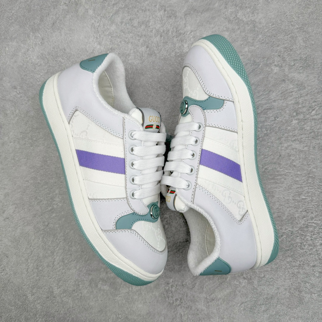 图片[3]-＃纯原福利 Gucci Distressed Screener sneaker 古驰小脏鞋系列经典原型复古百搭做旧老爹板鞋/复古学院风 怀旧版 原厂订单 目前市面最强＃官网同步最新满天星礼盒全套包装 高端零售海外实体专供 ‬混卖版 渠‮原道‬装 全身20几个细节点全部做到一致还原 吊打市面所有版本 原版做旧 右脚鞋侧嵌入NFC防伪芯片装置＋鞋盒标二唯码扫描 秒进官网 秒杀市面任何版本 原装意大利进口 里外全皮 全套包装 全头层顶级软牛皮 广东代工出品 原档原标原盒 随意对比任何版本 尺码：35 36 37 38 39 40 41 42 43 44 45-选品中心