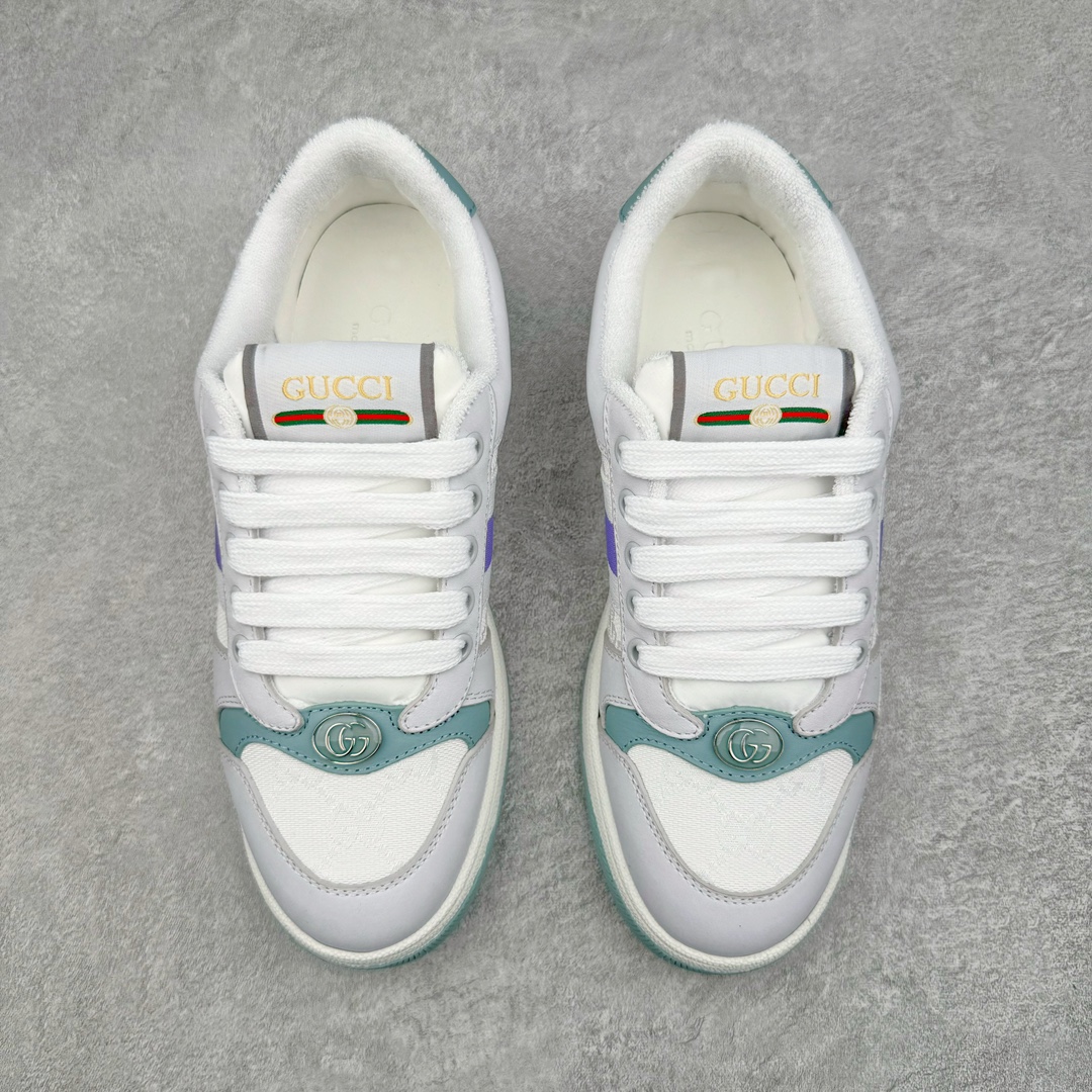 图片[2]-＃纯原福利 Gucci Distressed Screener sneaker 古驰小脏鞋系列经典原型复古百搭做旧老爹板鞋/复古学院风 怀旧版 原厂订单 目前市面最强＃官网同步最新满天星礼盒全套包装 高端零售海外实体专供 ‬混卖版 渠‮原道‬装 全身20几个细节点全部做到一致还原 吊打市面所有版本 原版做旧 右脚鞋侧嵌入NFC防伪芯片装置＋鞋盒标二唯码扫描 秒进官网 秒杀市面任何版本 原装意大利进口 里外全皮 全套包装 全头层顶级软牛皮 广东代工出品 原档原标原盒 随意对比任何版本 尺码：35 36 37 38 39 40 41 42 43 44 45-选品中心