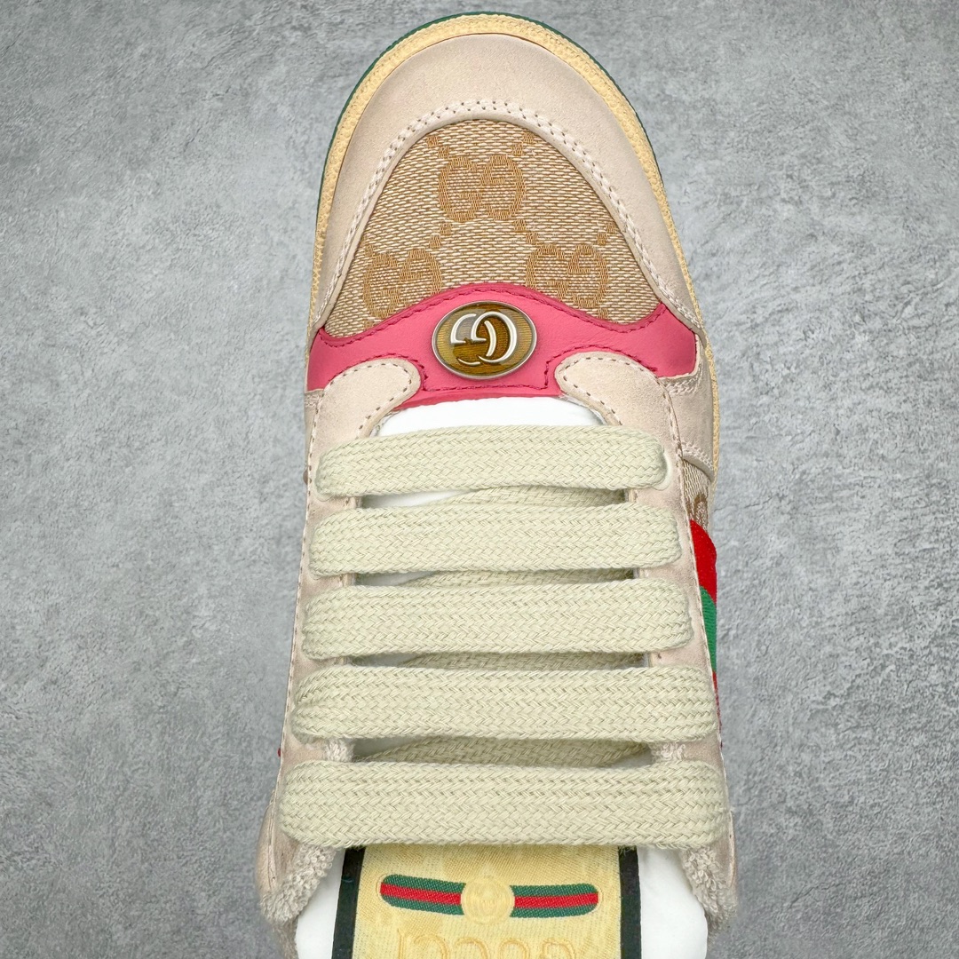 图片[4]-＃纯原福利 Gucci Distressed Screener sneaker 古驰小脏鞋系列经典原型复古百搭做旧老爹板鞋/复古学院风 怀旧版 原厂订单 目前市面最强＃官网同步最新满天星礼盒全套包装 高端零售海外实体专供 ‬混卖版 渠‮原道‬装 全身20几个细节点全部做到一致还原 吊打市面所有版本 原版做旧 右脚鞋侧嵌入NFC防伪芯片装置＋鞋盒标二唯码扫描 秒进官网 秒杀市面任何版本 原装意大利进口 里外全皮 全套包装 全头层顶级软牛皮 广东代工出品 原档原标原盒 随意对比任何版本 尺码：35 36 37 38 39 40 41 42 43 44 45-选品中心