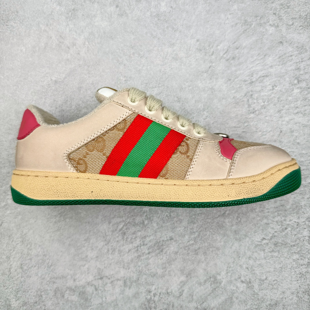＃纯原福利 Gucci Distressed Screener sneaker 古驰小脏鞋系列经典原型复古百搭做旧老爹板鞋/复古学院风 怀旧版 原厂订单 目前市面最强＃官网同步最新满天星礼盒全套包装 高端零售海外实体专供 ‬混卖版 渠‮原道‬装 全身20几个细节点全部做到一致还原 吊打市面所有版本 原版做旧 右脚鞋侧嵌入NFC防伪芯片装置＋鞋盒标二唯码扫描 秒进官网 秒杀市面任何版本 原装意大利进口 里外全皮 全套包装 全头层顶级软牛皮 广东代工出品 原档原标原盒 随意对比任何版本 尺码：35 36 37 38 39 40 41 42 43 44 45-选品中心