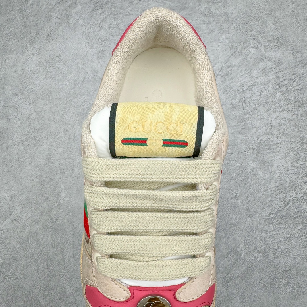 图片[5]-＃纯原福利 Gucci Distressed Screener sneaker 古驰小脏鞋系列经典原型复古百搭做旧老爹板鞋/复古学院风 怀旧版 原厂订单 目前市面最强＃官网同步最新满天星礼盒全套包装 高端零售海外实体专供 ‬混卖版 渠‮原道‬装 全身20几个细节点全部做到一致还原 吊打市面所有版本 原版做旧 右脚鞋侧嵌入NFC防伪芯片装置＋鞋盒标二唯码扫描 秒进官网 秒杀市面任何版本 原装意大利进口 里外全皮 全套包装 全头层顶级软牛皮 广东代工出品 原档原标原盒 随意对比任何版本 尺码：35 36 37 38 39 40 41 42 43 44 45-选品中心