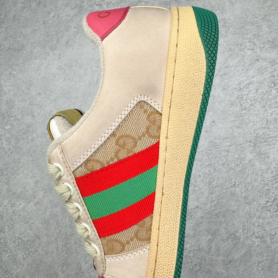 图片[7]-＃纯原福利 Gucci Distressed Screener sneaker 古驰小脏鞋系列经典原型复古百搭做旧老爹板鞋/复古学院风 怀旧版 原厂订单 目前市面最强＃官网同步最新满天星礼盒全套包装 高端零售海外实体专供 ‬混卖版 渠‮原道‬装 全身20几个细节点全部做到一致还原 吊打市面所有版本 原版做旧 右脚鞋侧嵌入NFC防伪芯片装置＋鞋盒标二唯码扫描 秒进官网 秒杀市面任何版本 原装意大利进口 里外全皮 全套包装 全头层顶级软牛皮 广东代工出品 原档原标原盒 随意对比任何版本 尺码：35 36 37 38 39 40 41 42 43 44 45-选品中心