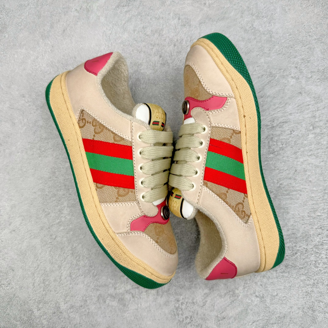 图片[3]-＃纯原福利 Gucci Distressed Screener sneaker 古驰小脏鞋系列经典原型复古百搭做旧老爹板鞋/复古学院风 怀旧版 原厂订单 目前市面最强＃官网同步最新满天星礼盒全套包装 高端零售海外实体专供 ‬混卖版 渠‮原道‬装 全身20几个细节点全部做到一致还原 吊打市面所有版本 原版做旧 右脚鞋侧嵌入NFC防伪芯片装置＋鞋盒标二唯码扫描 秒进官网 秒杀市面任何版本 原装意大利进口 里外全皮 全套包装 全头层顶级软牛皮 广东代工出品 原档原标原盒 随意对比任何版本 尺码：35 36 37 38 39 40 41 42 43 44 45-选品中心