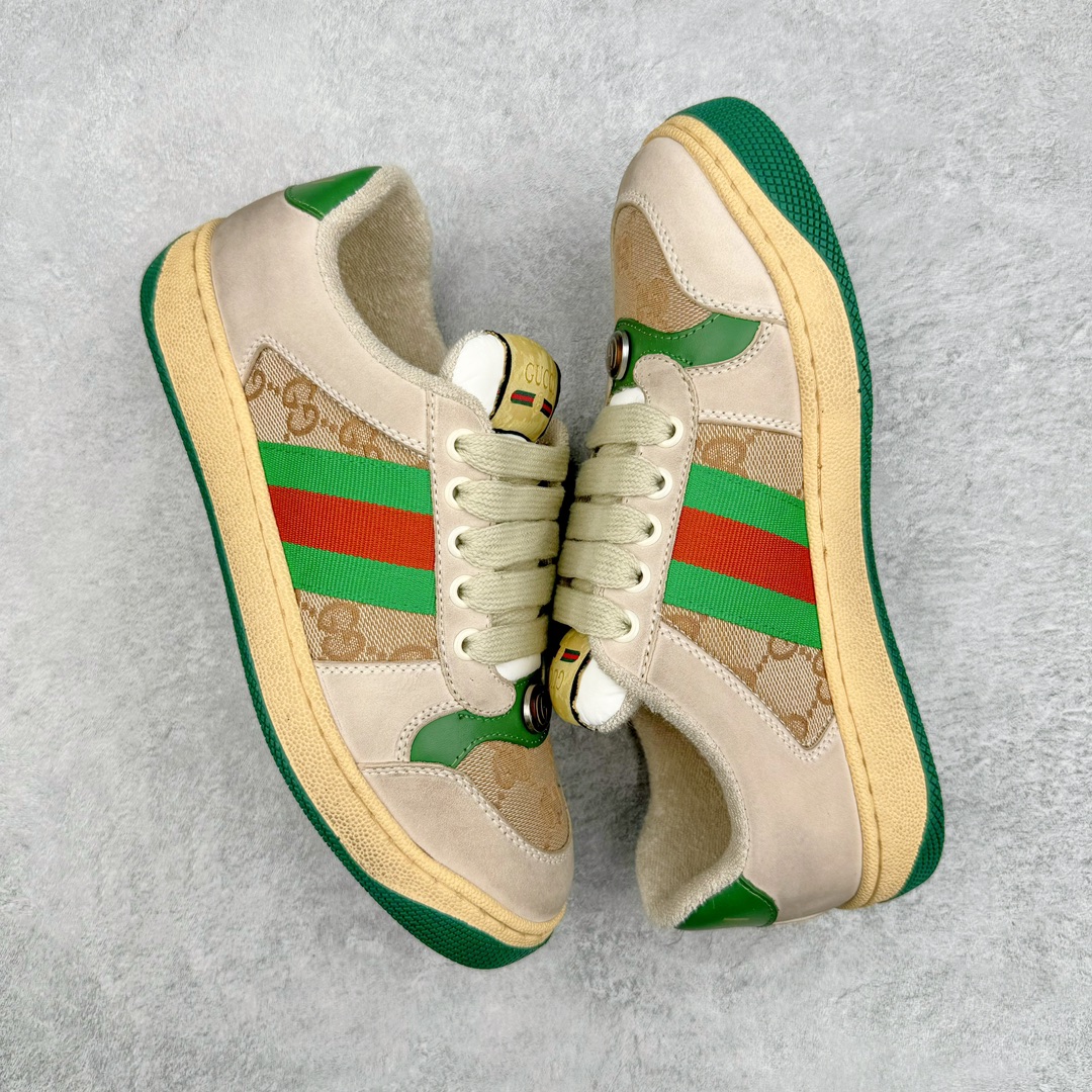 图片[3]-＃纯原福利 Gucci Distressed Screener sneaker 古驰小脏鞋系列经典原型复古百搭做旧老爹板鞋/复古学院风 怀旧版 原厂订单 目前市面最强＃官网同步最新满天星礼盒全套包装 高端零售海外实体专供 ‬混卖版 渠‮原道‬装 全身20几个细节点全部做到一致还原 吊打市面所有版本 原版做旧 右脚鞋侧嵌入NFC防伪芯片装置＋鞋盒标二唯码扫描 秒进官网 秒杀市面任何版本 原装意大利进口 里外全皮 全套包装 全头层顶级软牛皮 广东代工出品 原档原标原盒 随意对比任何版本 尺码：35 36 37 38 39 40 41 42 43 44 45-选品中心