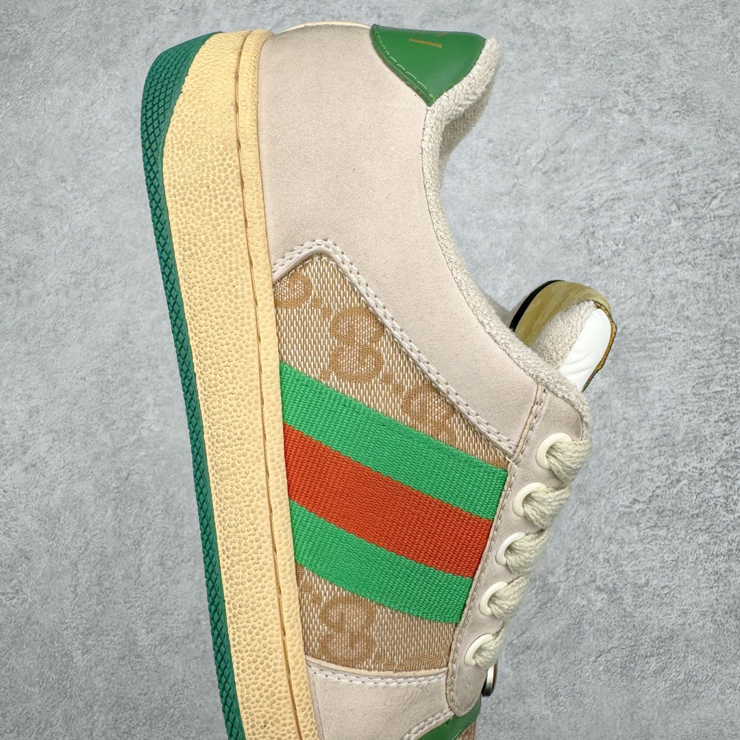 图片[6]-＃纯原福利 Gucci Distressed Screener sneaker 古驰小脏鞋系列经典原型复古百搭做旧老爹板鞋/复古学院风 怀旧版 原厂订单 目前市面最强＃官网同步最新满天星礼盒全套包装 高端零售海外实体专供 ‬混卖版 渠‮原道‬装 全身20几个细节点全部做到一致还原 吊打市面所有版本 原版做旧 右脚鞋侧嵌入NFC防伪芯片装置＋鞋盒标二唯码扫描 秒进官网 秒杀市面任何版本 原装意大利进口 里外全皮 全套包装 全头层顶级软牛皮 广东代工出品 原档原标原盒 随意对比任何版本 尺码：35 36 37 38 39 40 41 42 43 44 45-选品中心