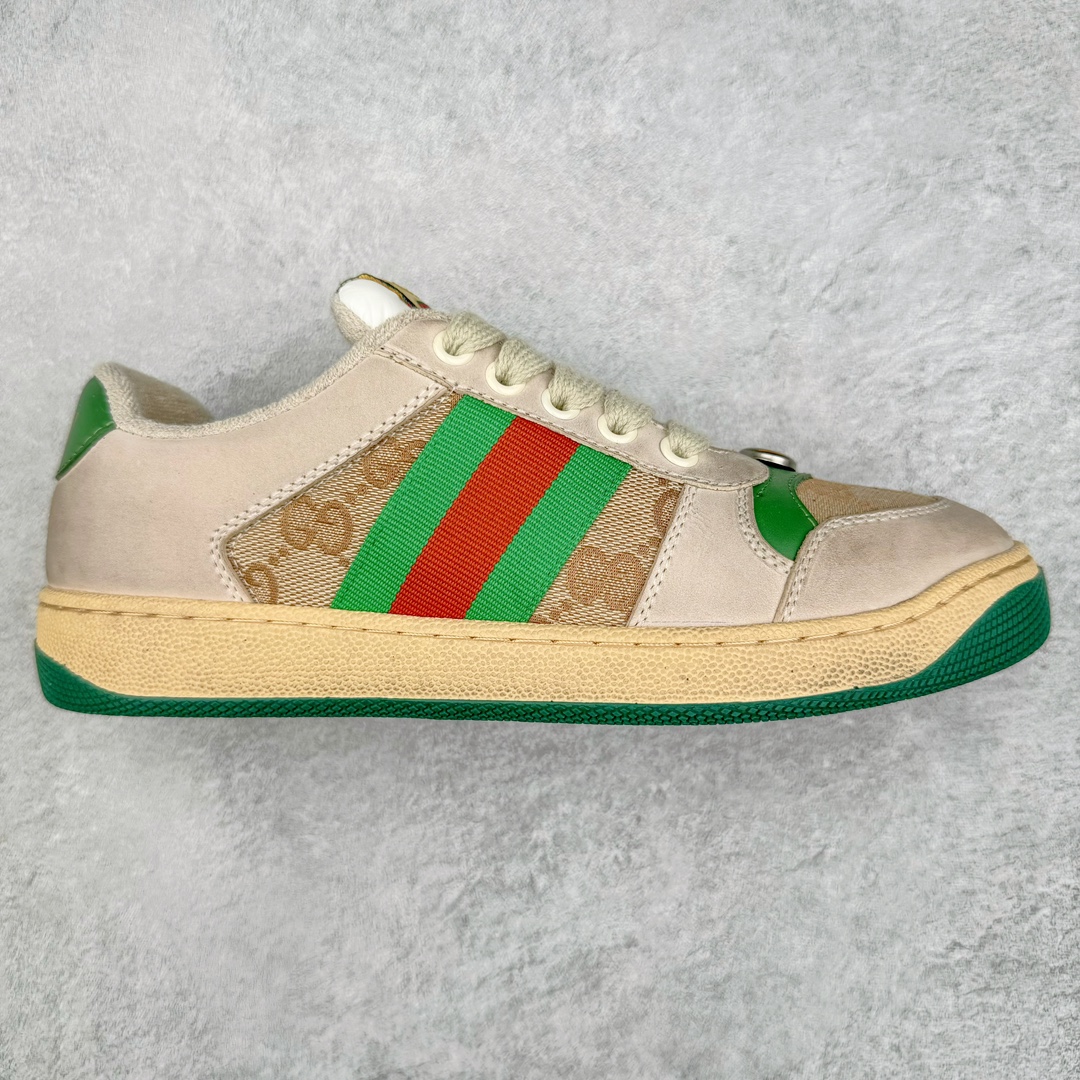＃纯原福利 Gucci Distressed Screener sneaker 古驰小脏鞋系列经典原型复古百搭做旧老爹板鞋/复古学院风 怀旧版 原厂订单 目前市面最强＃官网同步最新满天星礼盒全套包装 高端零售海外实体专供 ‬混卖版 渠‮原道‬装 全身20几个细节点全部做到一致还原 吊打市面所有版本 原版做旧 右脚鞋侧嵌入NFC防伪芯片装置＋鞋盒标二唯码扫描 秒进官网 秒杀市面任何版本 原装意大利进口 里外全皮 全套包装 全头层顶级软牛皮 广东代工出品 原档原标原盒 随意对比任何版本 尺码：35 36 37 38 39 40 41 42 43 44 45-选品中心
