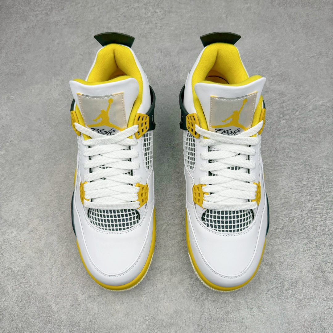 图片[2]-＃CS纯原福利 Air Jordan AJ4 \\\”Vivid Sulfur\\\” 白橙 AQ9129-101 大厂出品 全头层加持 原鞋原楦原纸板同源开发 完美呈现乔4的版型 内侧正确双色网格 还原细节 原厂皮料 正确气垫颜色 正确网格工艺 正确拉帮工艺 全鞋原装材料制作 原档案原模具打造 支持全方位与正品对比 尺码：36 36.5 37.5 38 38.5 39 40 40.5 41 42 42.5 43 44 44.5 45 46 47.5-选品中心