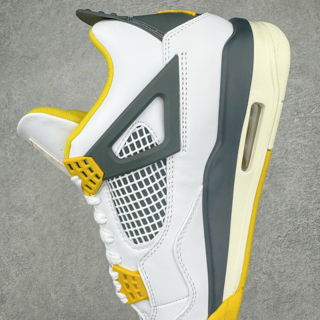 图片[7]-＃CS纯原福利 Air Jordan AJ4 \\\”Vivid Sulfur\\\” 白橙 AQ9129-101 大厂出品 全头层加持 原鞋原楦原纸板同源开发 完美呈现乔4的版型 内侧正确双色网格 还原细节 原厂皮料 正确气垫颜色 正确网格工艺 正确拉帮工艺 全鞋原装材料制作 原档案原模具打造 支持全方位与正品对比 尺码：36 36.5 37.5 38 38.5 39 40 40.5 41 42 42.5 43 44 44.5 45 46 47.5-选品中心