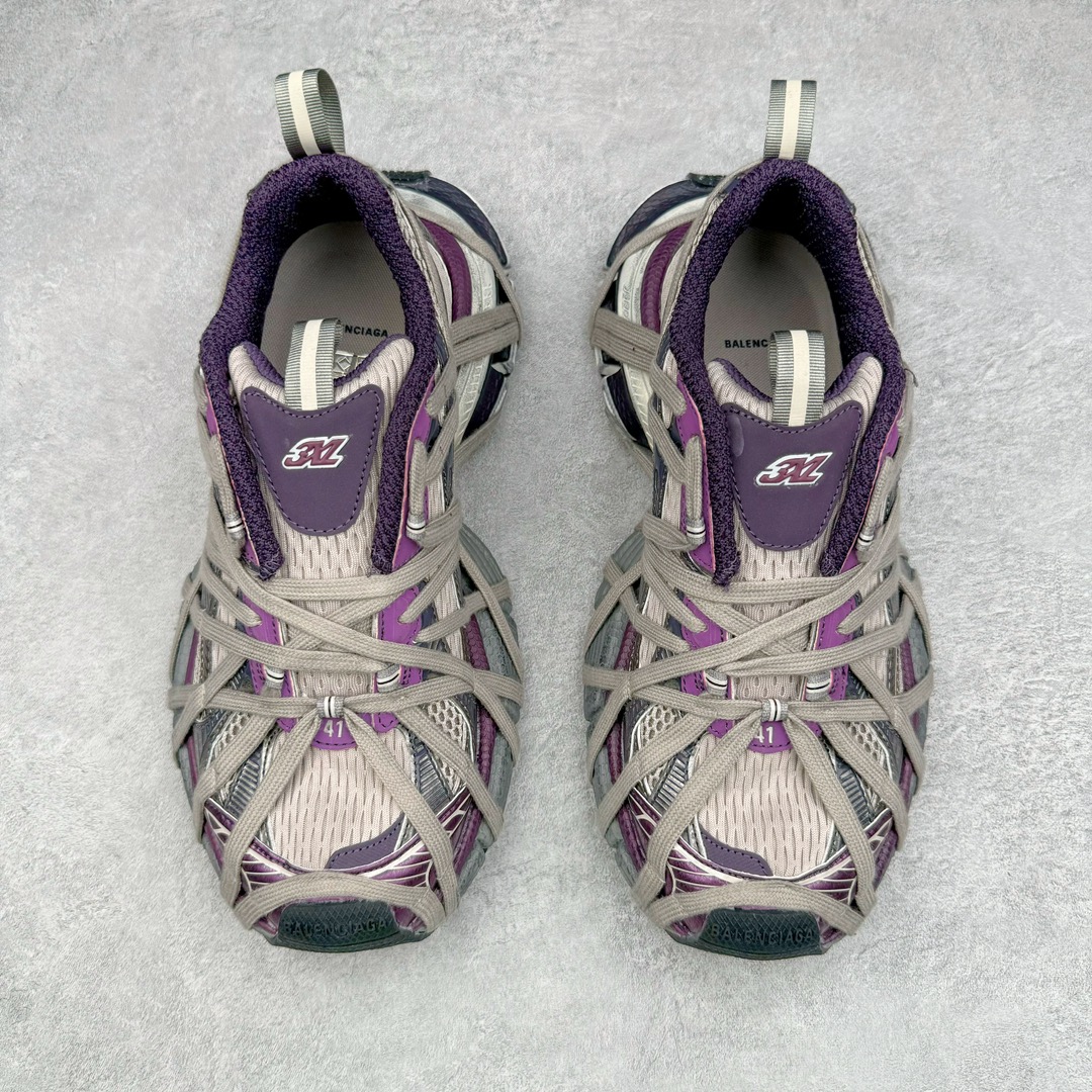 图片[2]-＃纯原 BALENCIAGA 3XL Sneakers 巴黎世家十代网布系带低帮走秀复古老爹鞋 全套原纸板楦头开发 最原汁原味的灵魂版型 全鞋荧光划线卡点 胶水把控整洁度追求极致完美 每一双都是工艺品 多重QC质检 超越公司货的品控标准 实实在在的免检产品 原盒原配 正确字体电绣 粗细、位置、大小正确 侧边TPU 透气孔匹配意产原版 正确分离大底 TPU软底 原版一致大底LOGO 立体感十足 原厂皮料水洗做旧 采购原厂网纱 不含皮革 网布材料和聚氨酯 磨损效果 鞋头边缘和后帮 Balenciaga 徽标 鞋面和后跟凸印尺码 鞋舌 3XL 橡胶品牌标识和反光细节 鞋帮拉袢和鞋舌拉祥 配反光细节 备用鞋带在鞋履前侧 可在穿着前取下 便于不同造型搭配 偏大一码 尺码：35 36 37 38 39 40 41 42 43 44 45 46-选品中心