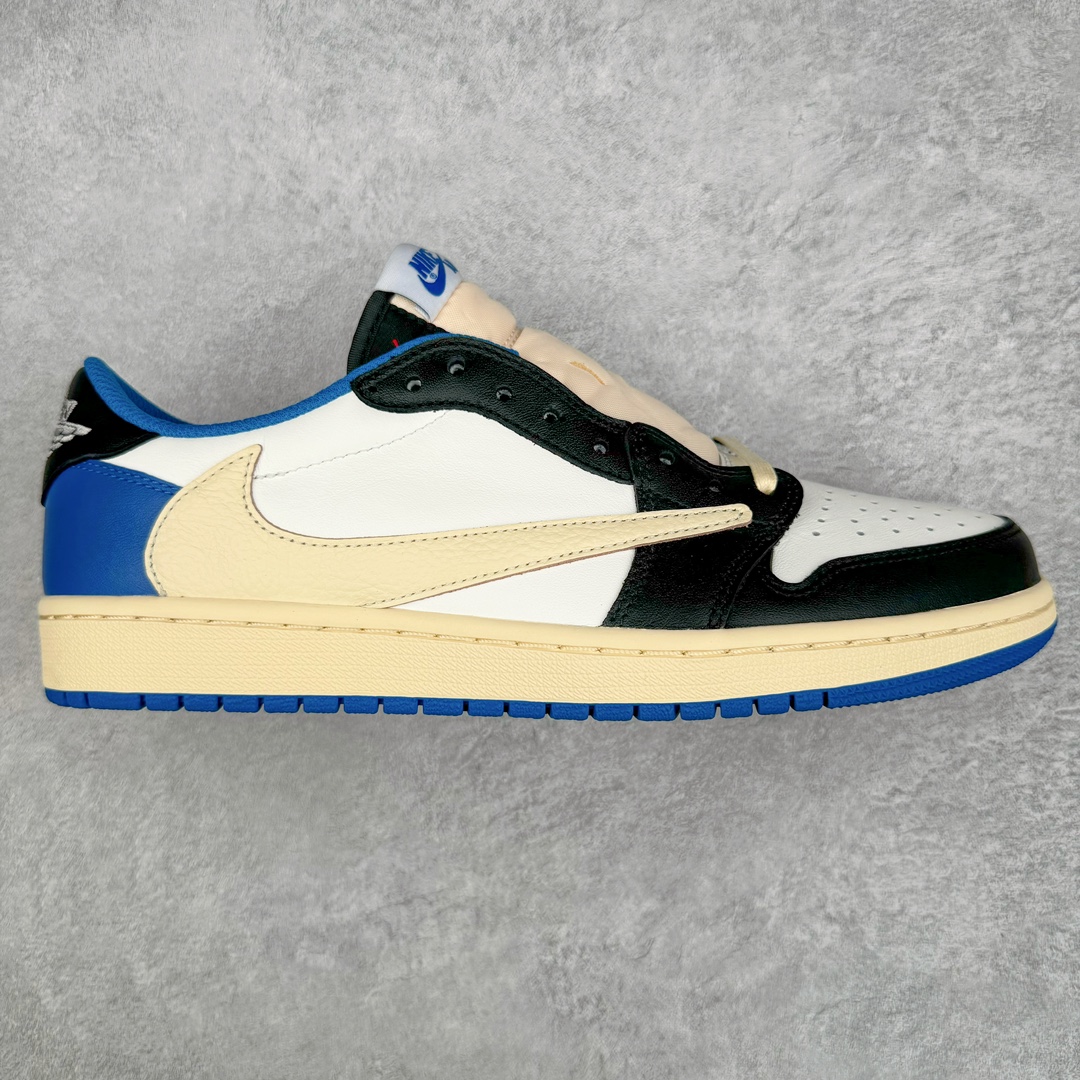 ＃FK纯原 Travis Scott x Fragment Design x Air Jordan AJ1 Low OG SP 三方联名闪电倒钩2.0低帮 白蓝黑 DM7866-140 外贸高端零售特供批次 产品品控稳定性领先行业 各方面均可对飙L版 良心定价不杀猪 原厂全套原楦原纸板冲刀磨具开发 原厂皮料加持 原厂港宝加持定型后跟R度完美 同源原厂电绣 鬼脸飞翼针数密度立体效果一致 百分百一致原鞋 原厂拉帮工艺 针距密度一致 后跟弧度收口自然不对折 极致一眼正品既视感 进口玻璃冲刀皮料裁剪零毛边 全鞋电脑针车工艺 品控清洁度最高QC检验标准 免检产品 原厂订购鞋盒、鞋标、防尘纸、鞋撑、鞋带 追求极致的原厂味道 尺码：36 36.5 37.5 38 38.5 39 40 40.5 41 42 42.5 43 44 44.5 45 46 47.5 48.5-选品中心