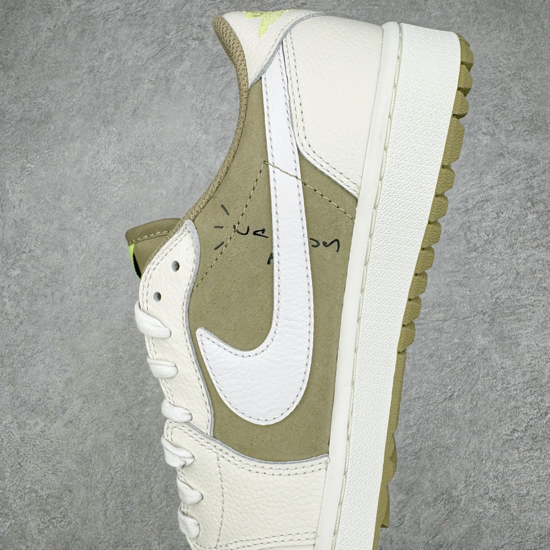 图片[7]-＃FK纯原 Travis Scott x Air Jordan AJ1 Low Golf \\\”Olive\\\” TS联名倒钩6.0高尔夫低帮 橄榄绿 FZ3124-200 外贸高端零售特供批次 产品品控稳定性领先行业 各方面均可对飙L版 良心定价不杀猪 原厂全套原楦原纸板冲刀磨具开发 原厂皮料加持 原厂港宝加持定型后跟R度完美 同源原厂电绣 鬼脸飞翼针数密度立体效果一致 百分百一致原鞋 原厂拉帮工艺 针距密度一致 后跟弧度收口自然不对折 极致一眼正品既视感 进口玻璃冲刀皮料裁剪零毛边 全鞋电脑针车工艺 品控清洁度最高QC检验标准 免检产品 原厂订购鞋盒、鞋标、防尘纸、鞋撑、鞋带 追求极致的原厂味道 尺码：36 36.5 37.5 38 38.5 39 40 40.5 41 42 42.5 43 44 44.5 45 46 47.5 48.5-选品中心