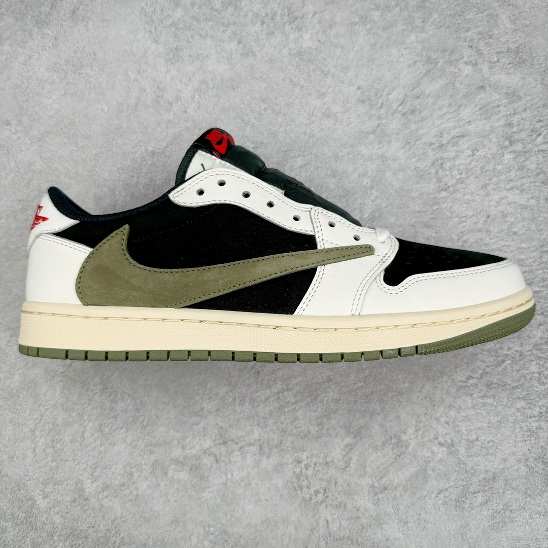 ＃FK纯原 Travis Scott x Air Jordan AJ1 Low OG SP TS联名倒钩5.0低帮 白黑橄榄绿 DZ4137-106 外贸高端零售特供批次 产品品控稳定性领先行业 各方面均可对飙L版 良心定价不杀猪 原厂全套原楦原纸板冲刀磨具开发 原厂皮料加持 原厂港宝加持定型后跟R度完美 同源原厂电绣 鬼脸飞翼针数密度立体效果一致 百分百一致原鞋 原厂拉帮工艺 针距密度一致 后跟弧度收口自然不对折 极致一眼正品既视感 进口玻璃冲刀皮料裁剪零毛边 全鞋电脑针车工艺 品控清洁度最高QC检验标准 免检产品 原厂订购鞋盒、鞋标、防尘纸、鞋撑、鞋带 追求极致的原厂味道 尺码：36 36.5 37.5 38 38.5 39 40 40.5 41 42 42.5 43 44 44.5 45 46 47.5 48.5-选品中心