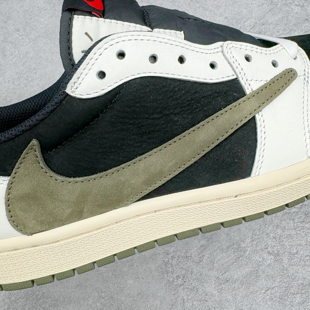 图片[13]-＃FK纯原 Travis Scott x Air Jordan AJ1 Low OG SP TS联名倒钩5.0低帮 白黑橄榄绿 DZ4137-106 外贸高端零售特供批次 产品品控稳定性领先行业 各方面均可对飙L版 良心定价不杀猪 原厂全套原楦原纸板冲刀磨具开发 原厂皮料加持 原厂港宝加持定型后跟R度完美 同源原厂电绣 鬼脸飞翼针数密度立体效果一致 百分百一致原鞋 原厂拉帮工艺 针距密度一致 后跟弧度收口自然不对折 极致一眼正品既视感 进口玻璃冲刀皮料裁剪零毛边 全鞋电脑针车工艺 品控清洁度最高QC检验标准 免检产品 原厂订购鞋盒、鞋标、防尘纸、鞋撑、鞋带 追求极致的原厂味道 尺码：36 36.5 37.5 38 38.5 39 40 40.5 41 42 42.5 43 44 44.5 45 46 47.5 48.5-选品中心