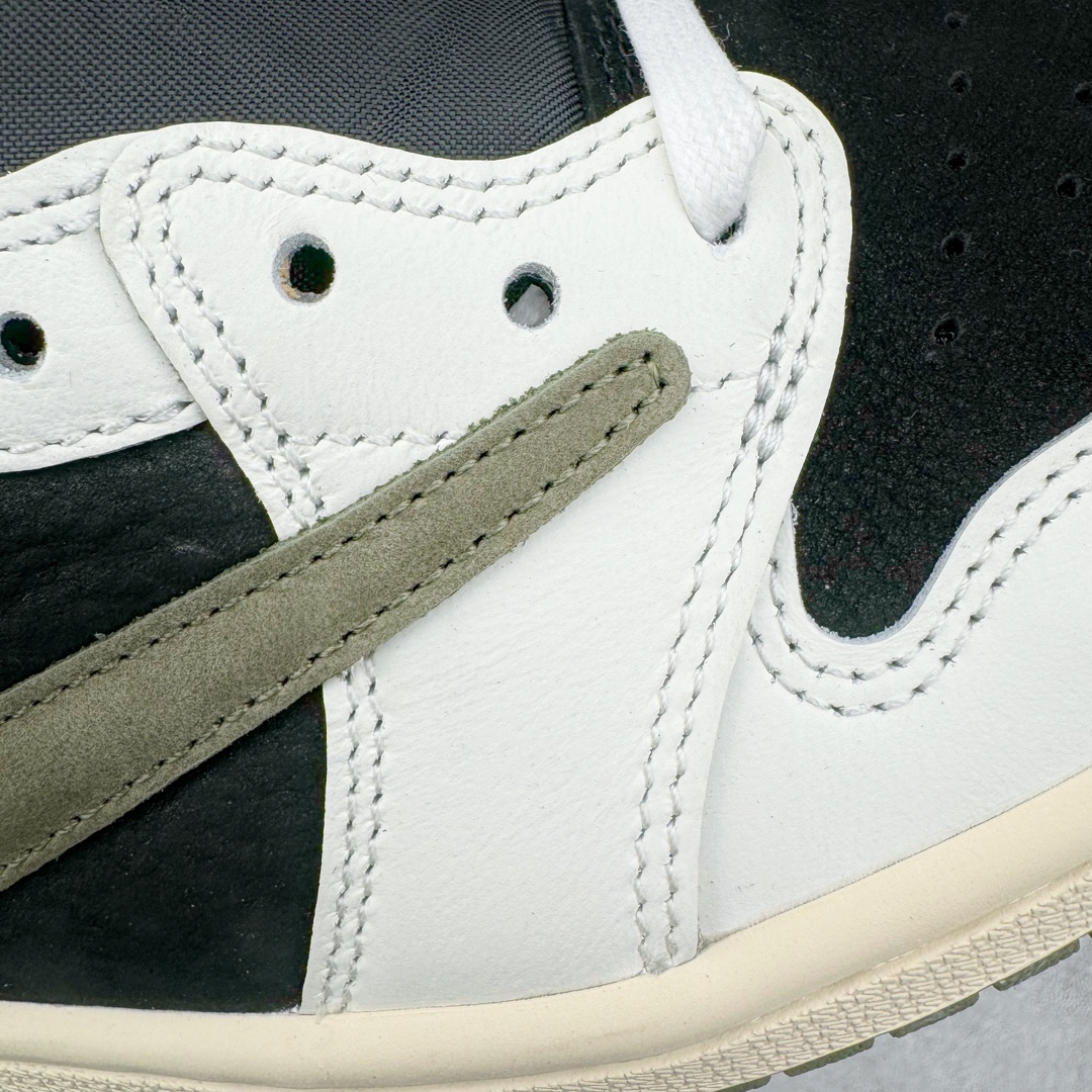 图片[12]-＃FK纯原 Travis Scott x Air Jordan AJ1 Low OG SP TS联名倒钩5.0低帮 白黑橄榄绿 DZ4137-106 外贸高端零售特供批次 产品品控稳定性领先行业 各方面均可对飙L版 良心定价不杀猪 原厂全套原楦原纸板冲刀磨具开发 原厂皮料加持 原厂港宝加持定型后跟R度完美 同源原厂电绣 鬼脸飞翼针数密度立体效果一致 百分百一致原鞋 原厂拉帮工艺 针距密度一致 后跟弧度收口自然不对折 极致一眼正品既视感 进口玻璃冲刀皮料裁剪零毛边 全鞋电脑针车工艺 品控清洁度最高QC检验标准 免检产品 原厂订购鞋盒、鞋标、防尘纸、鞋撑、鞋带 追求极致的原厂味道 尺码：36 36.5 37.5 38 38.5 39 40 40.5 41 42 42.5 43 44 44.5 45 46 47.5 48.5-选品中心
