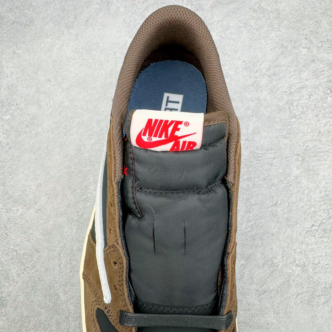 图片[5]-＃FK纯原 Travis Scott x Air Jordan AJ1 Low OG SP TS联名倒钩1.0低帮 深棕 CQ4277-001 外贸高端零售特供批次 产品品控稳定性领先行业 各方面均可对飙L版 良心定价不杀猪 原厂全套原楦原纸板冲刀磨具开发 原厂皮料加持 原厂港宝加持定型后跟R度完美 同源原厂电绣 鬼脸飞翼针数密度立体效果一致 百分百一致原鞋 原厂拉帮工艺 针距密度一致 后跟弧度收口自然不对折 极致一眼正品既视感 进口玻璃冲刀皮料裁剪零毛边 全鞋电脑针车工艺 品控清洁度最高QC检验标准 免检产品 原厂订购鞋盒、鞋标、防尘纸、鞋撑、鞋带 追求极致的原厂味道 尺码：36 36.5 37.5 38 38.5 39 40 40.5 41 42 42.5 43 44 44.5 45 46 47.5 48.5-选品中心