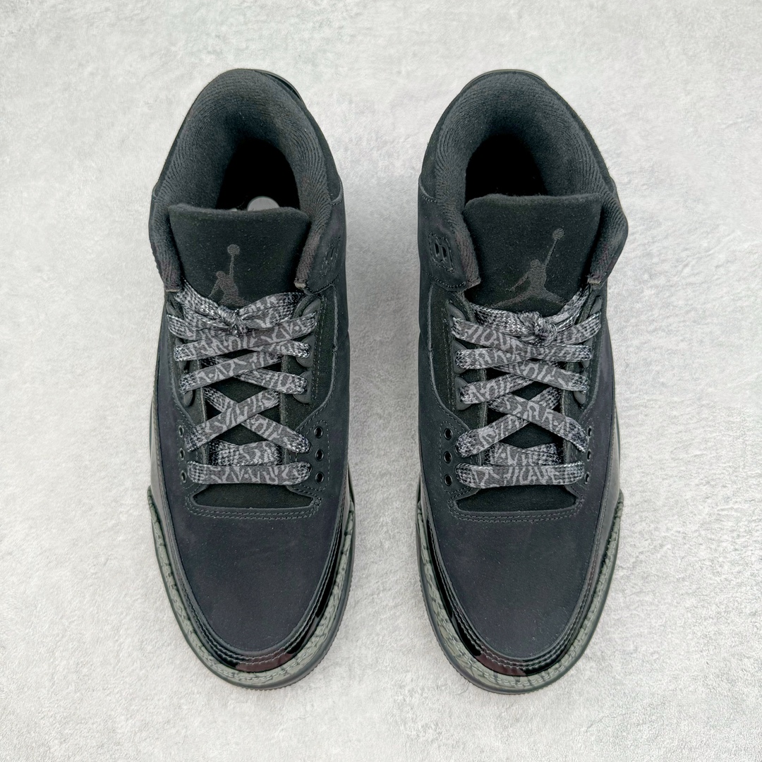 图片[2]-零售💰460 ＃Lw纯原 Air Jordan AJ3 Retro 黑猫 CK9246-168 圈内最强三代系列 匠心打造 开发时长超过半年 目前可过各类鉴定或无法鉴定 裸鞋随便操作 全套原纸板楦头开发 原厂大底磨具加持立体防滑纹理 原装可视Air Sole气垫 原汁原味最完美的三代版型 唯一正确鞋头趴度弧度高度鞋身腰线 原厂TPU彩虹扎染后跟饰片 正确内里反口里网布 皮料菱角分明不变形无多余毛边 广东原厂zp同批次手工大底描漆拉丝 市场唯一原厂鞋扣模具 原厂织唛标 原厂飞人电绣工艺 尾指中部跳三针 独家绑鞋带手法 印刷中底布 四线拉帮 米色美纹纸贴合固定 进口港宝加持 后跟自然饱满 全鞋荧光划线卡点 追求极致完美 每一双都是工艺品 多重QC质检 超越公司货的品控标准 实实在在的免检产品 SIZE：36 36.5 37.5 38 38.5 39 40 40.5 41 42 42.5 43 44 44.5 45 45.5 46 47.5 48.5 编码：by4936060-运动鞋