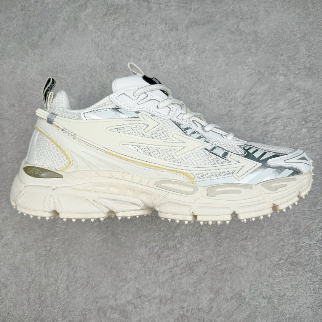 图片[3]-＃KX Off-White 2024年OW最新款跑鞋 #百分百原盒正确版 原楦原纸板数据开发 4层分离大底#鞋面采用3d立体打印和多种材料拼接而成#防滑耐磨透气性轻便跑鞋 作为曾经爆火 并且定位奢潮领域的标志性品牌 Off-White 仍需要不断更新符合当下潮流时尚的复古运动鞋款，以期收获基本盘消费者的关注 此次更新的 Off-White 新款运动鞋将经典复古老爹鞋细节设计更加夸张化 并将标志性箭头设计置于显著位置 除此之外 整个系列的色彩搭配也可谓纷繁多样 总有一款适合你 Off-White最新运动鞋款估计将在未来几个月登陆品牌专柜 喜欢的朋友切莫错过 尺码：36 37 38 39 40 41 42 43 44 45 46 47-选品中心