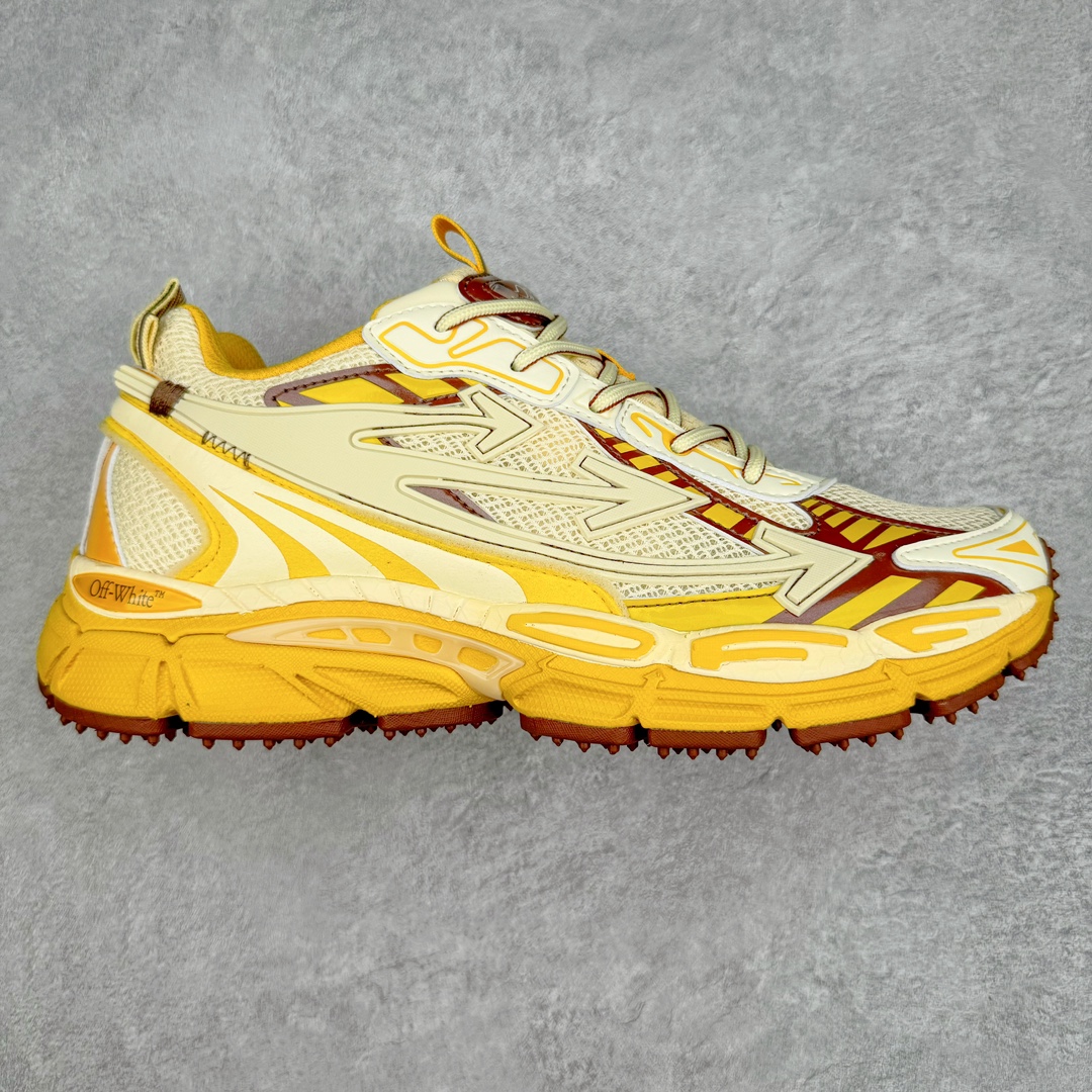 图片[4]-＃KX Off-White 2024年OW最新款跑鞋 #百分百原盒正确版 原楦原纸板数据开发 4层分离大底#鞋面采用3d立体打印和多种材料拼接而成#防滑耐磨透气性轻便跑鞋 作为曾经爆火 并且定位奢潮领域的标志性品牌 Off-White 仍需要不断更新符合当下潮流时尚的复古运动鞋款，以期收获基本盘消费者的关注 此次更新的 Off-White 新款运动鞋将经典复古老爹鞋细节设计更加夸张化 并将标志性箭头设计置于显著位置 除此之外 整个系列的色彩搭配也可谓纷繁多样 总有一款适合你 Off-White最新运动鞋款估计将在未来几个月登陆品牌专柜 喜欢的朋友切莫错过 尺码：36 37 38 39 40 41 42 43 44 45 46 47-选品中心