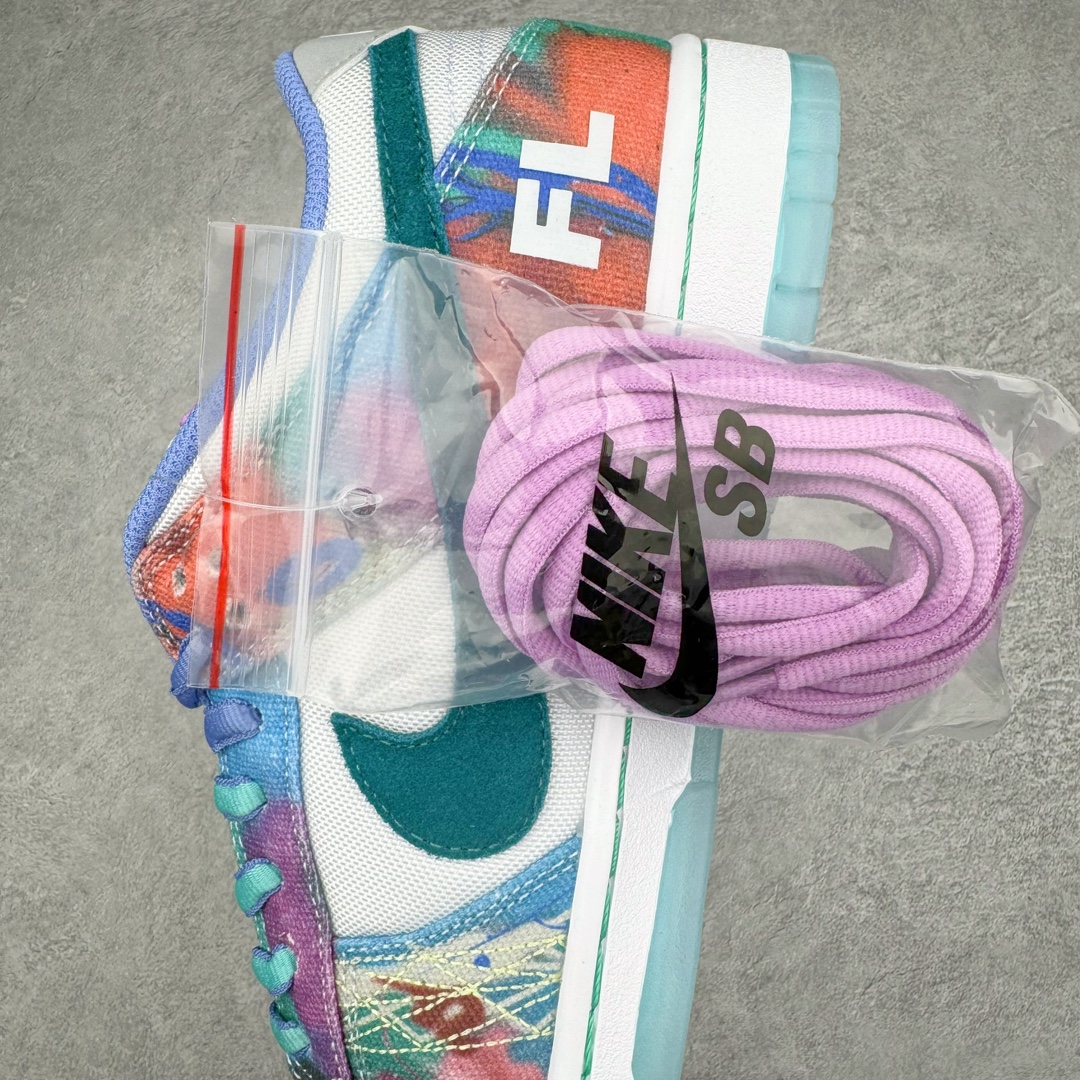 图片[7]-零售💰370 ＃S2纯原 Futura Laboratories x NK SB Dunk Low 联名白蓝扎染 HF6061-400 独家原厂航空铝磨具打磨大底 鞋头坡度极致还原 原盒原配 圈内天花板工艺 原厂冲刀 超高清洁度 全鞋零毛边皮料切割 全套原楦原模倾力打造完美版型 采用原厂百宏鞋带以及原厂百宏织唛舌标 内标可供原厂几率过验 原厂中底布黄色点胶 原厂中底布拉帮走线遵循公司‼️SIZE：36 36.5 37.5 38 38.5 39 40 40.5 41 42 42.5 43 44 44.5 45 46 47.5 48.5 编码：by3936070-运动鞋