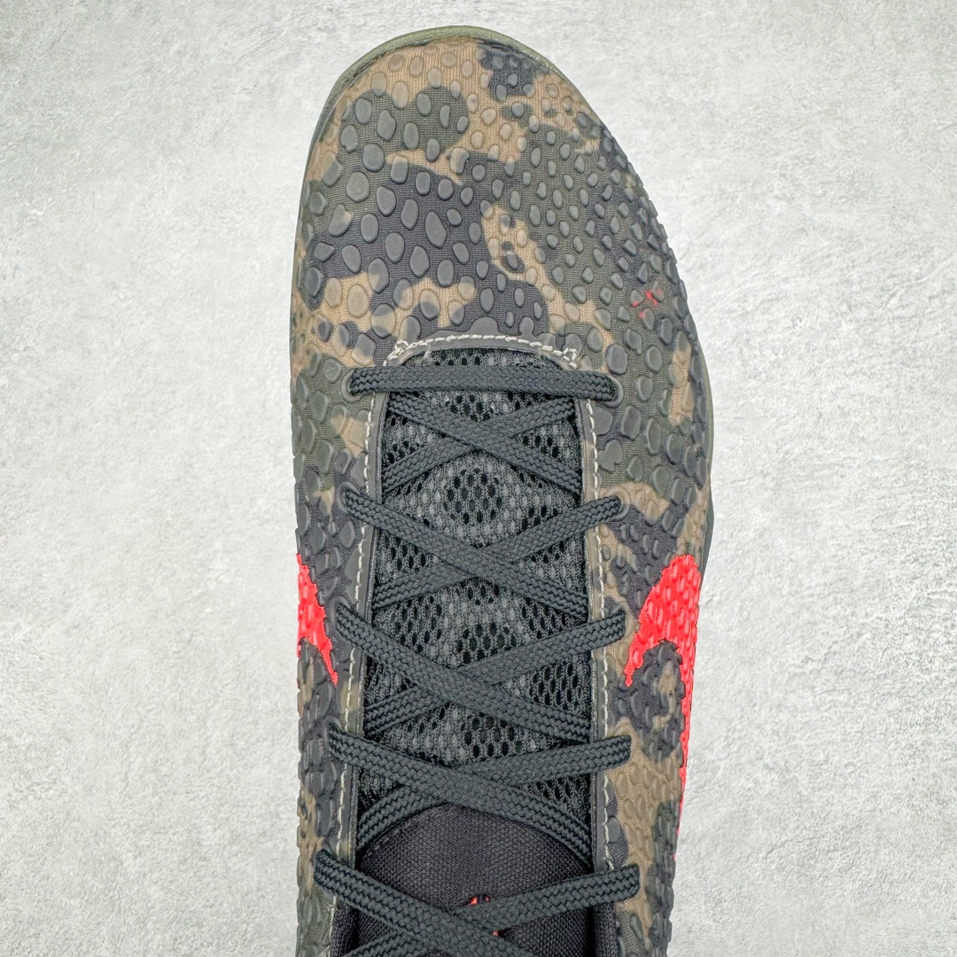 图片[4]-零售💰510 ＃GX纯原 NK Zoom Kobe 6 Protro 科比六代 军绿迷彩 FQ3546-001 完美复刻公司货 前掌超大Zoom Turbo气垫 后掌EVA缓震 真正的原汁原味 还原ZP脚感 全身鞋材卡料色独家定制 唯一正确喷漆工艺Swoosh 正确凹凸蛇鳞工艺 正确鞋面渐变效果 内全置真动飞态线 独立原厂模具 最大尺码达到48.5码 首批不拼图大几率过验 亲测已过 支持各种高强度实战 无需担心 上脚价 补货周期极长 脚宽建议买大半码 科比系列前掌偏窄 不影响二次销售 支持七天无理由退换 尺码：40 40.5 41 42 42.5 43 44 44.5 45 45.5 46 47.5 48.5 49.6 50.5 编码：by5936010-运动鞋