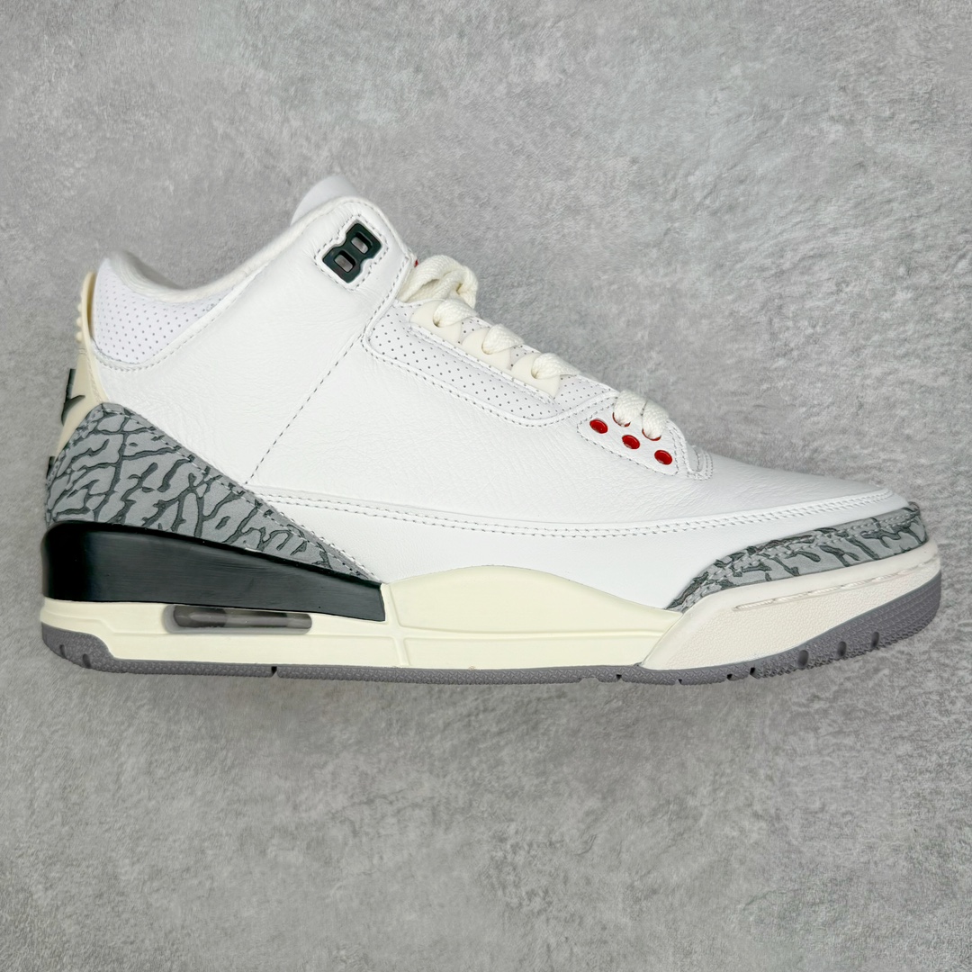 零售💰450 ＃DF纯原 Air Jordan AJ3 Retro 做旧白水泥 DN3707-100 圈内最强三代系列 匠心打造 开发时长超过半年 目前可过各类鉴定或无法鉴定 裸鞋随便操作 全套原纸板楦头开发 原厂大底磨具加持立体防滑纹理 原装可视Air Sole气垫 原汁原味最完美的三代版型 唯一正确鞋头趴度弧度高度鞋身腰线 原厂TPU彩虹扎染后跟饰片 正确内里反口里网布 皮料菱角分明不变形无多余毛边 广东原厂zp同批次手工大底描漆拉丝 市场唯一原厂鞋扣模具 原厂织唛标 原厂飞人电绣工艺 尾指中部跳三针 独家绑鞋带手法 印刷中底布 四线拉帮 米色美纹纸贴合固定 进口港宝加持 后跟自然饱满 全鞋荧光划线卡点 追求极致完美 每一双都是工艺品 多重QC质检 超越公司货的品控标准 实实在在的免检产品 SIZE：40 40.5 41 42 42.5 43 44 44.5 45 45.5 46 47.5 48.5 编码：by4936050-运动鞋