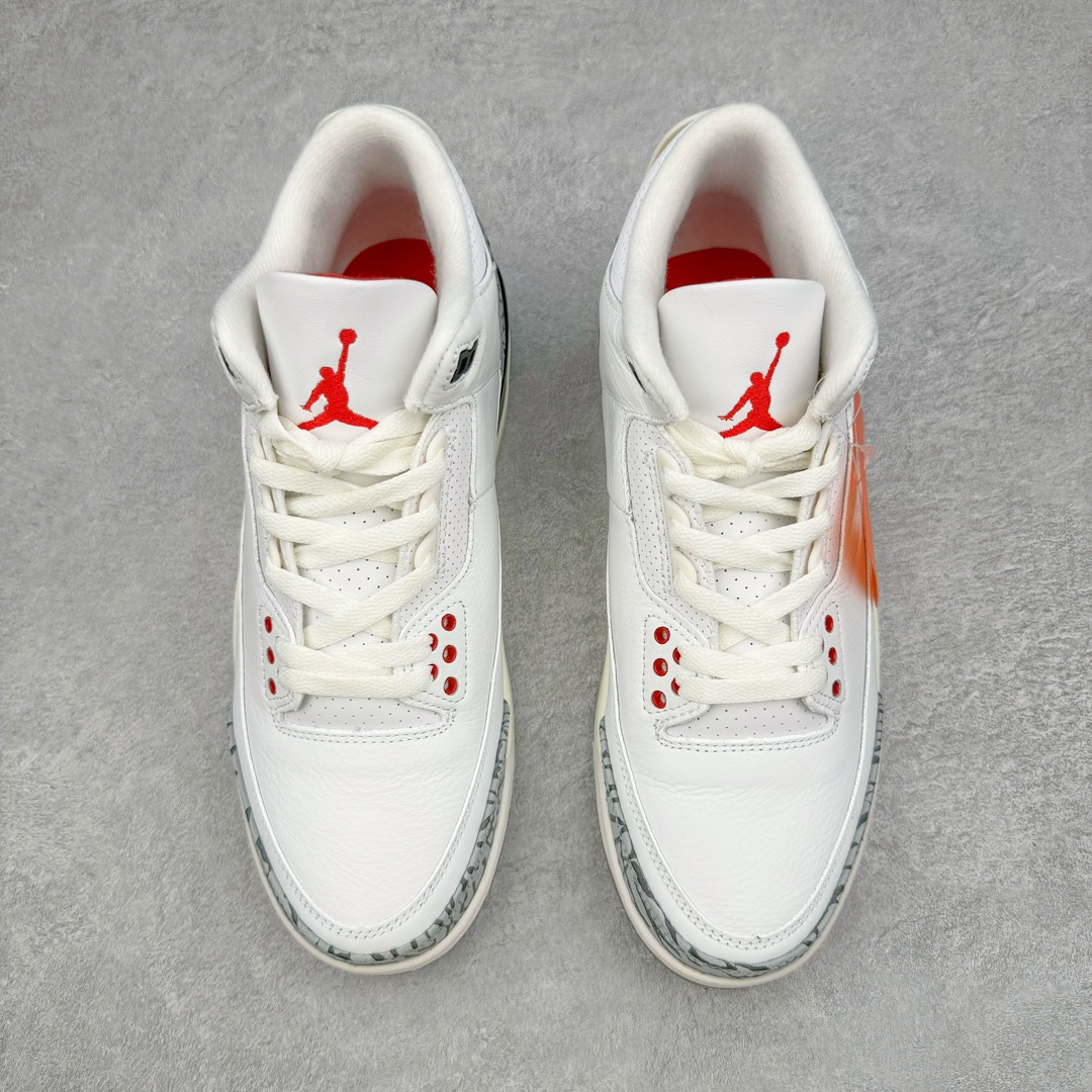 图片[2]-零售💰450 ＃DF纯原 Air Jordan AJ3 Retro 做旧白水泥 DN3707-100 圈内最强三代系列 匠心打造 开发时长超过半年 目前可过各类鉴定或无法鉴定 裸鞋随便操作 全套原纸板楦头开发 原厂大底磨具加持立体防滑纹理 原装可视Air Sole气垫 原汁原味最完美的三代版型 唯一正确鞋头趴度弧度高度鞋身腰线 原厂TPU彩虹扎染后跟饰片 正确内里反口里网布 皮料菱角分明不变形无多余毛边 广东原厂zp同批次手工大底描漆拉丝 市场唯一原厂鞋扣模具 原厂织唛标 原厂飞人电绣工艺 尾指中部跳三针 独家绑鞋带手法 印刷中底布 四线拉帮 米色美纹纸贴合固定 进口港宝加持 后跟自然饱满 全鞋荧光划线卡点 追求极致完美 每一双都是工艺品 多重QC质检 超越公司货的品控标准 实实在在的免检产品 SIZE：40 40.5 41 42 42.5 43 44 44.5 45 45.5 46 47.5 48.5 编码：by4936050-运动鞋