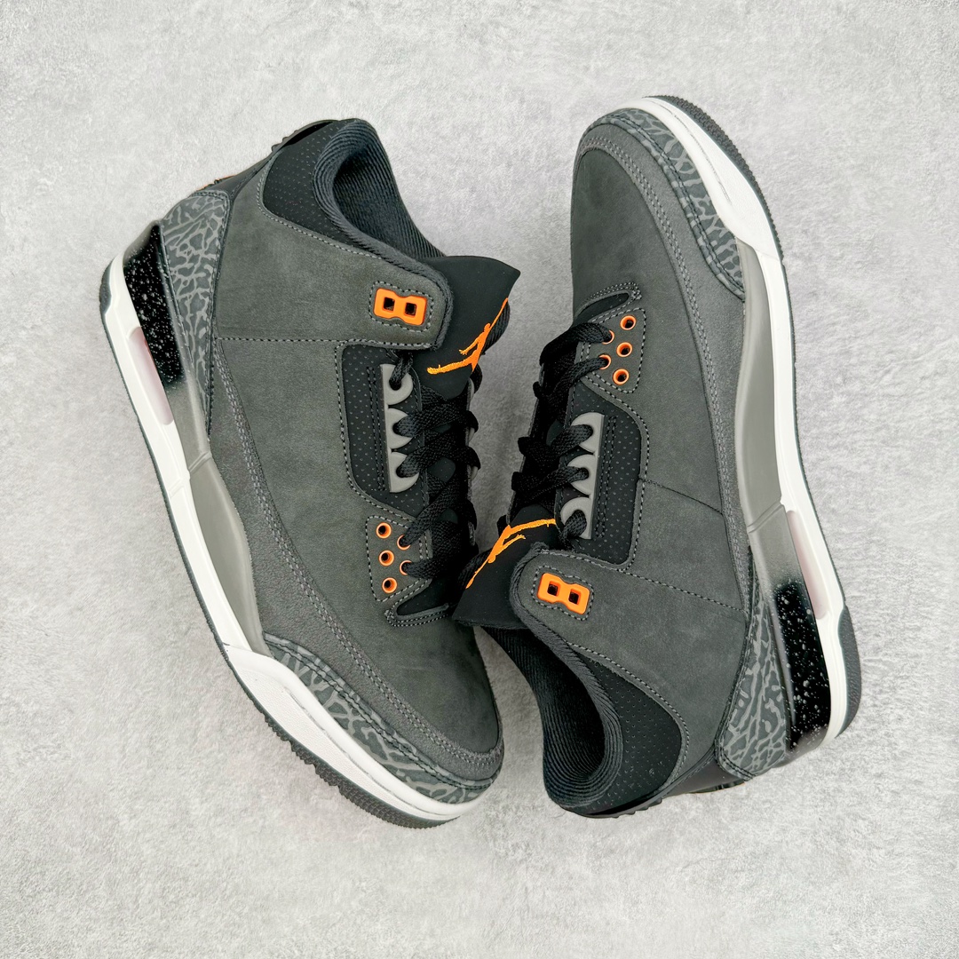 图片[3]-零售💰260 ＃DF纯原福利‼Air Jordan AJ3 Retro 恐惧 CT8532-080 圈内最强三代系列 匠心打造 开发时长超过半年 目前可过各类鉴定或无法鉴定 裸鞋随便操作 全套原纸板楦头开发 原厂大底磨具加持立体防滑纹理 原装可视Air Sole气垫 原汁原味最完美的三代版型 唯一正确鞋头趴度弧度高度鞋身腰线 原厂TPU彩虹扎染后跟饰片 正确内里反口里网布 皮料菱角分明不变形无多余毛边 广东原厂zp同批次手工大底描漆拉丝 市场唯一原厂鞋扣模具 原厂织唛标 原厂飞人电绣工艺 尾指中部跳三针 独家绑鞋带手法 印刷中底布 四线拉帮 米色美纹纸贴合固定 进口港宝加持 后跟自然饱满 全鞋荧光划线卡点 追求极致完美 每一双都是工艺品 多重QC质检 超越公司货的品控标准 实实在在的免检产品 SIZE：40 40.5 41 42 42.5 43 44 44.5 45 45.5 46 47.5 48.5 编码：by2936060-运动鞋