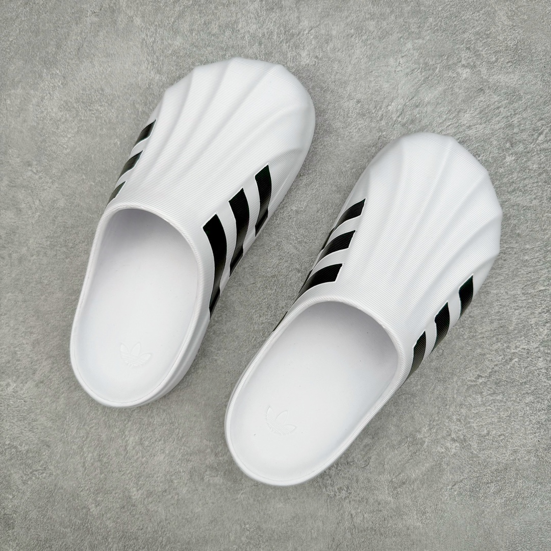 图片[3]-AD adiFOM Superstar MULE 贝壳头版一脚蹬半拖鸭掌鞋半拖 IF6184 产品基于标志性 Superstar 鞋款轮廓的同时 利用可再生的甘蔗加工物材料制成一体式泡沫鞋身 无鞋带设计更加方便穿脱 点睛之笔在于标志性的三道杠出现在鞋子的两侧 鞋跟贴片上饰有品牌标志性的三叶草压花 尺码：36 36.5 37 37.538 38.5 39 40 40.5 41 42 42.5 43 44 44.5 45-选品中心