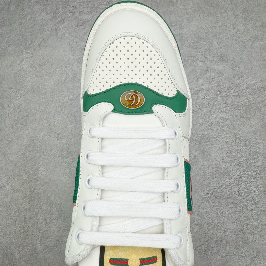 图片[4]-零售💰390 Gucci Distressed Screener sneaker 古驰小脏鞋系列经典原型复古百搭做旧老爹板鞋/复古学院风 怀旧版 原厂订单 目前市面最强＃官网同步最新满天星礼盒全套包装 高端零售海外实体专供 ‬混卖版 渠‮原道‬装 全身20几个细节点全部做到一致还原 吊打市面所有版本 原版做旧 右脚鞋侧嵌入NFC防伪芯片装置＋鞋盒标二唯码扫描 秒进官网 秒杀市面任何版本 原装意大利进口 里外全皮 全套包装 全头层顶级软牛皮 广东代工出品 原档原标原盒  随意对比任何版本 Size：35 36 37 38 39 40 41 42 43 44 45 编码：Fby3936090-运动鞋